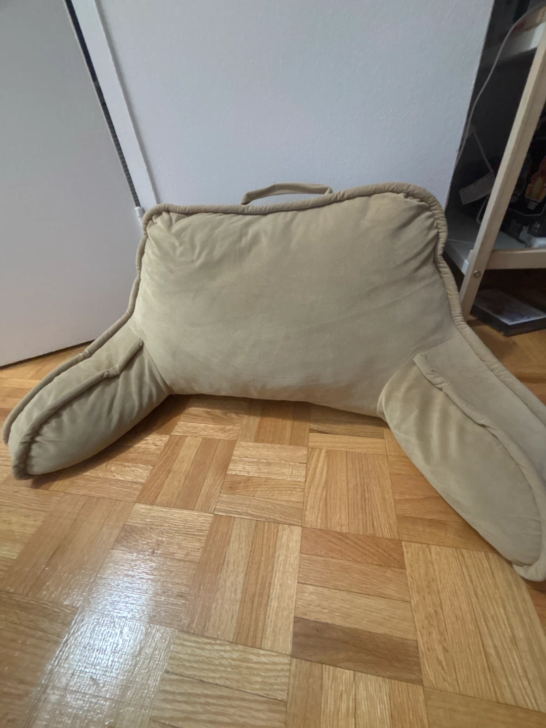 Beige Reading Pillow with Armrests