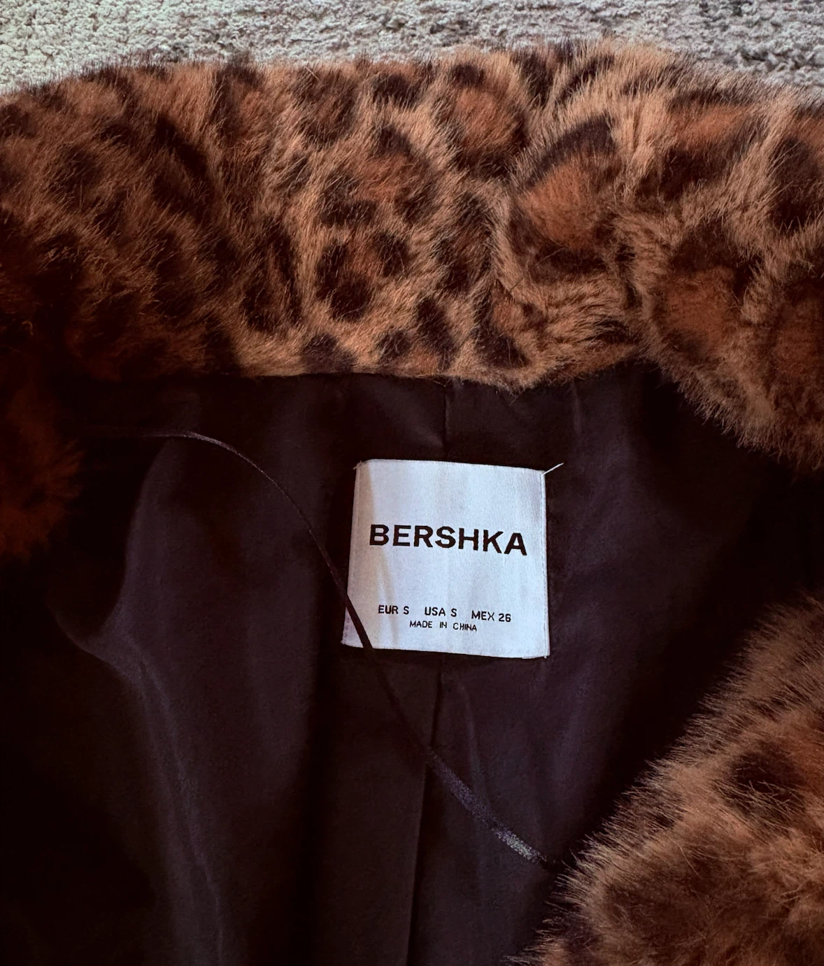 Bershka Leopard Print Faux Fur Coat - photo 3