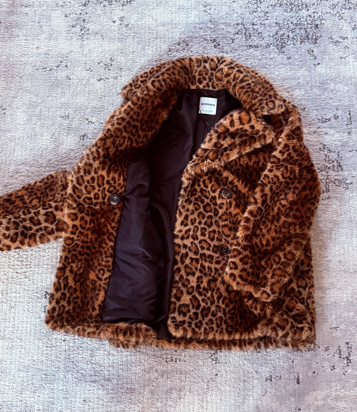 Bershka Leopard Print Faux Fur Coat - photo 4