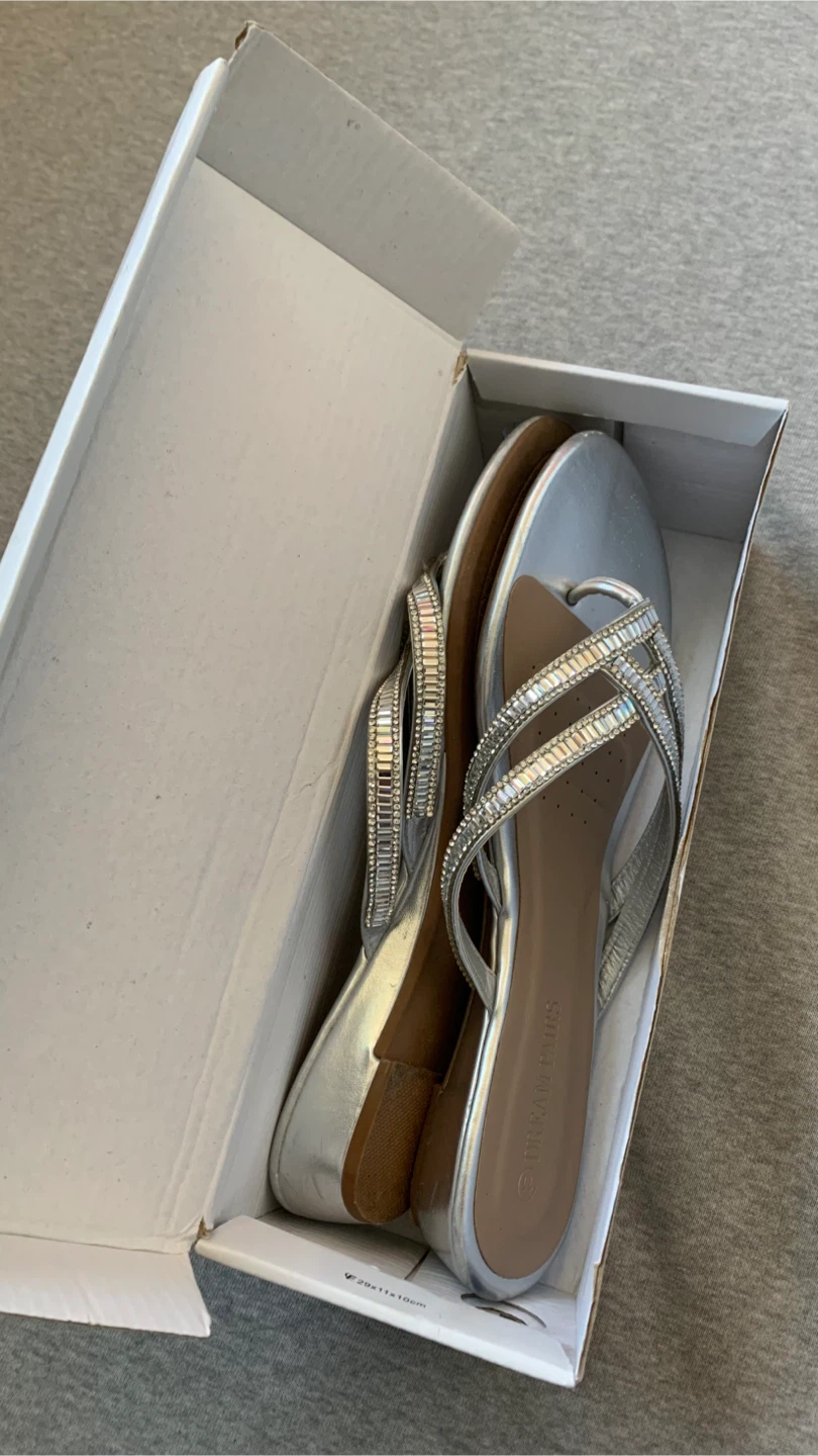 Silver Jeweled Sandals - Size 11 - photo 2