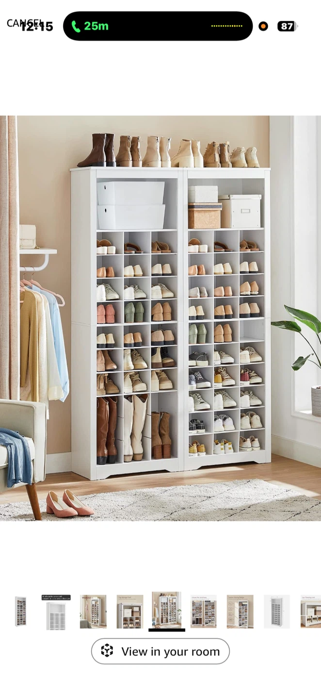 Tall White Shoe Storage Cabinet - photo 4