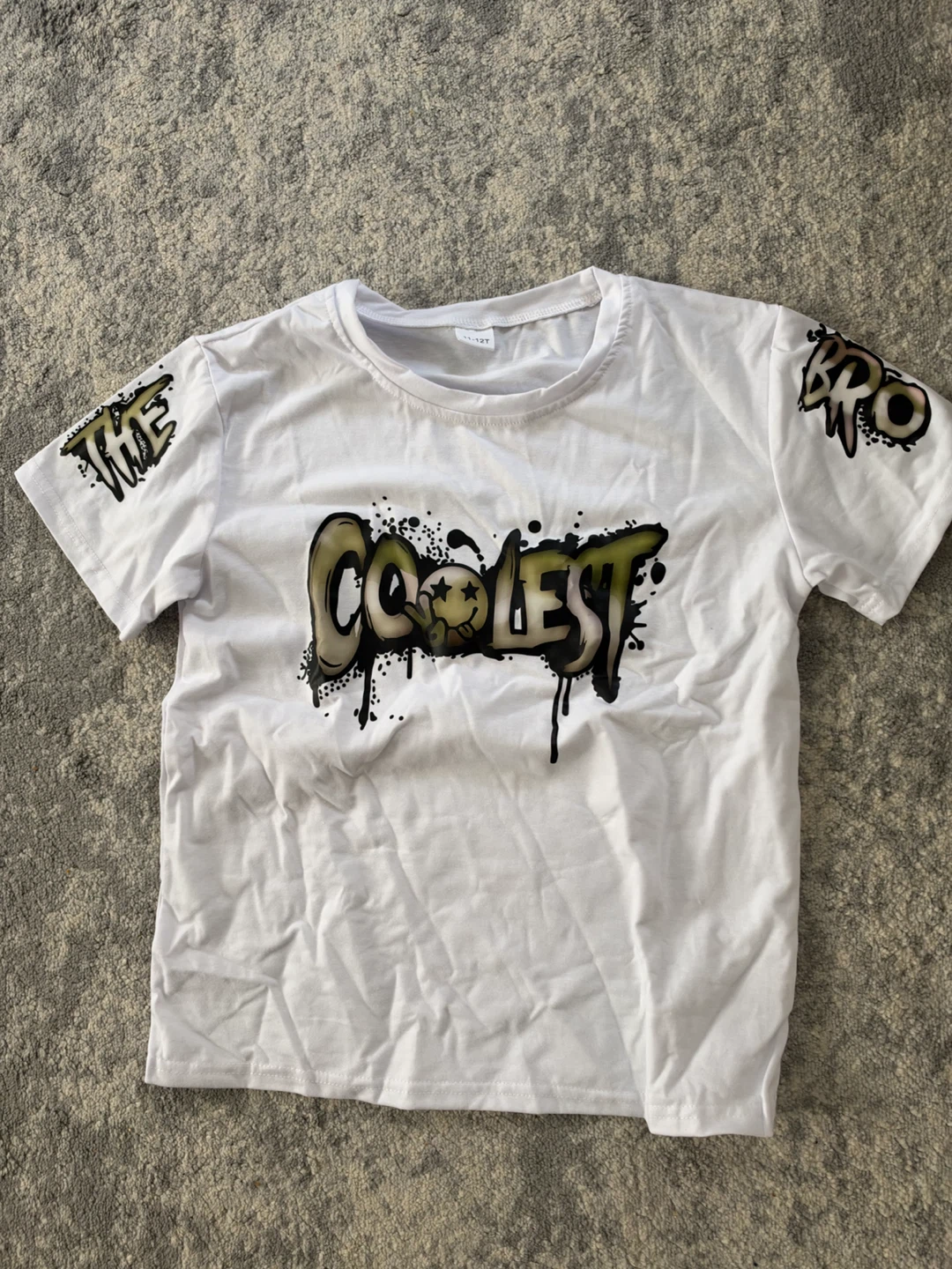 White Coolest Graphic T-Shirt