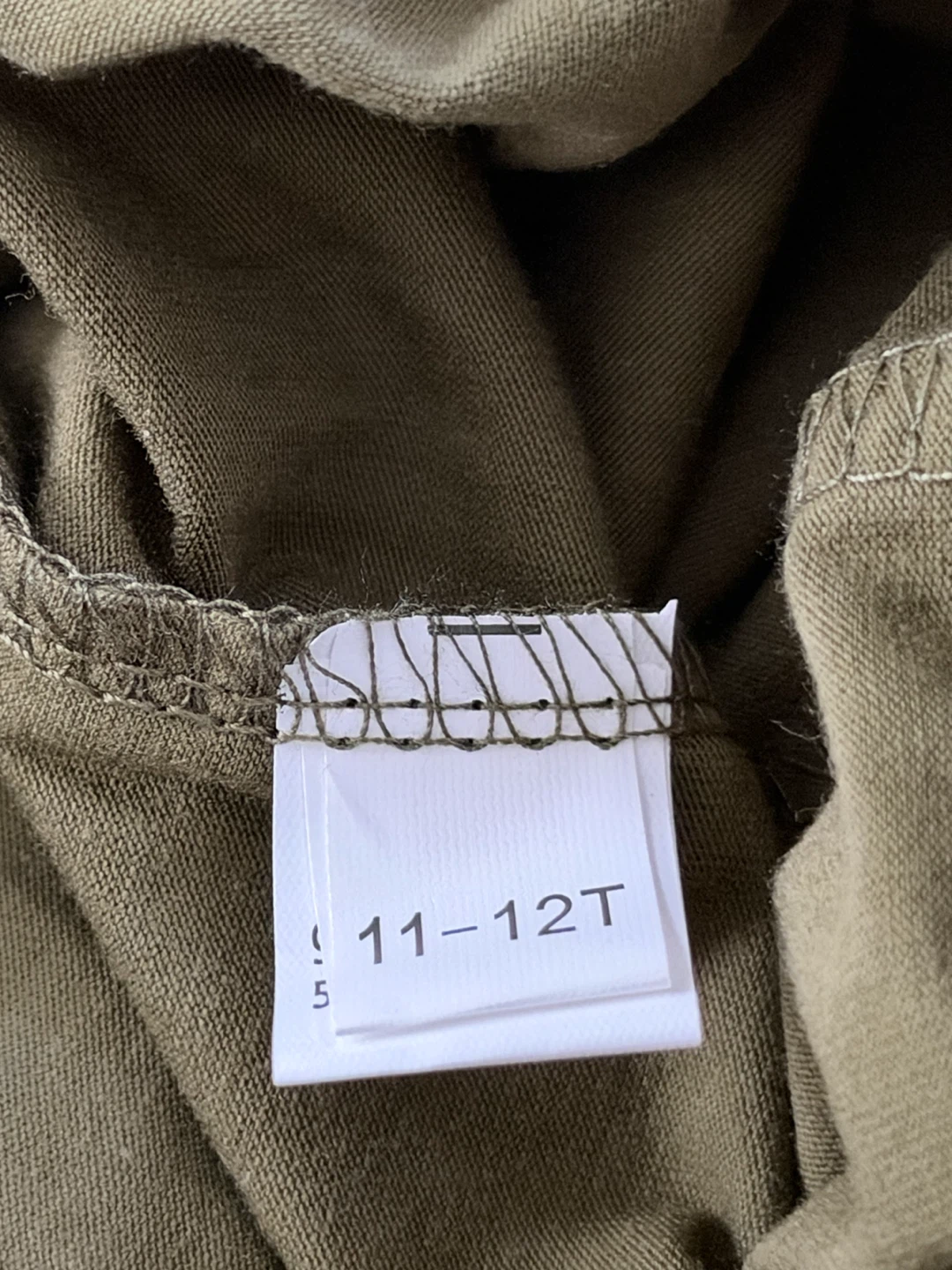 Olive Green Kids Shorts 11-12T - photo 2