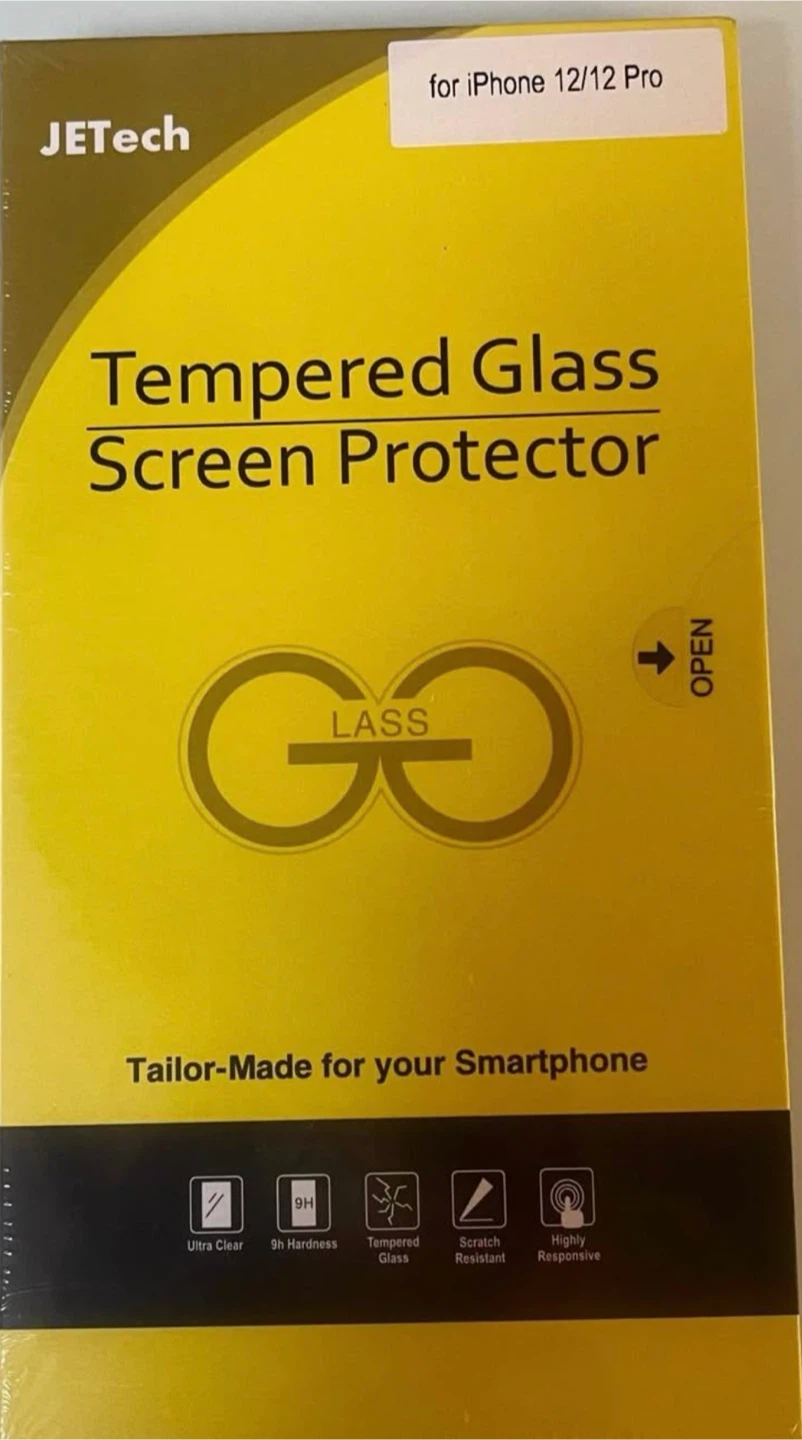 JETech Tempered Glass Screen Protector for iPhone 12/12 Pro