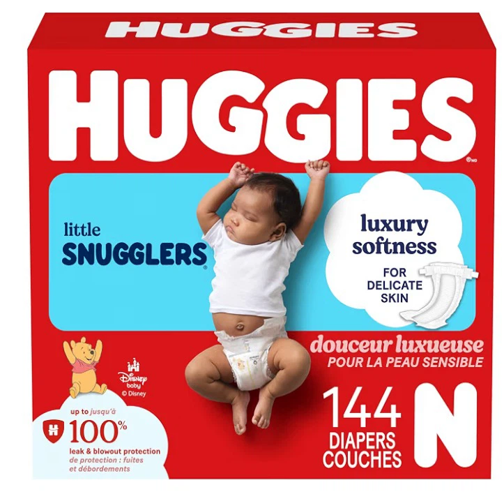 Huggies Little Snugglers Newborn Diapers 144 Count