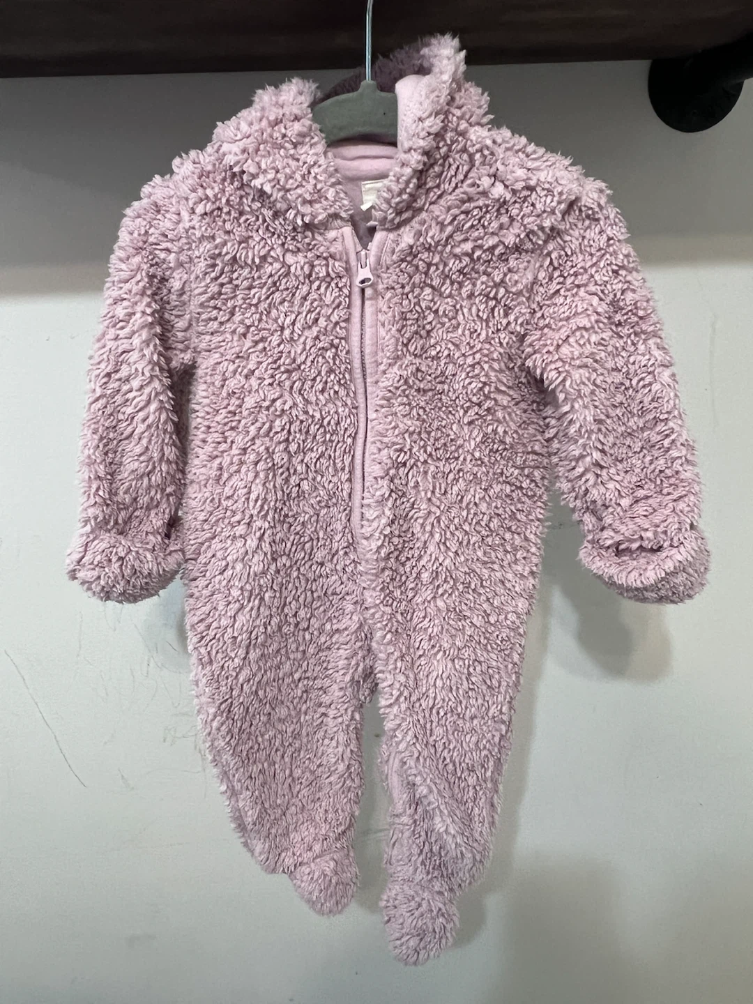 🩷 Gap Baby Teddy Sherpa One-Piece – Primitive Pink