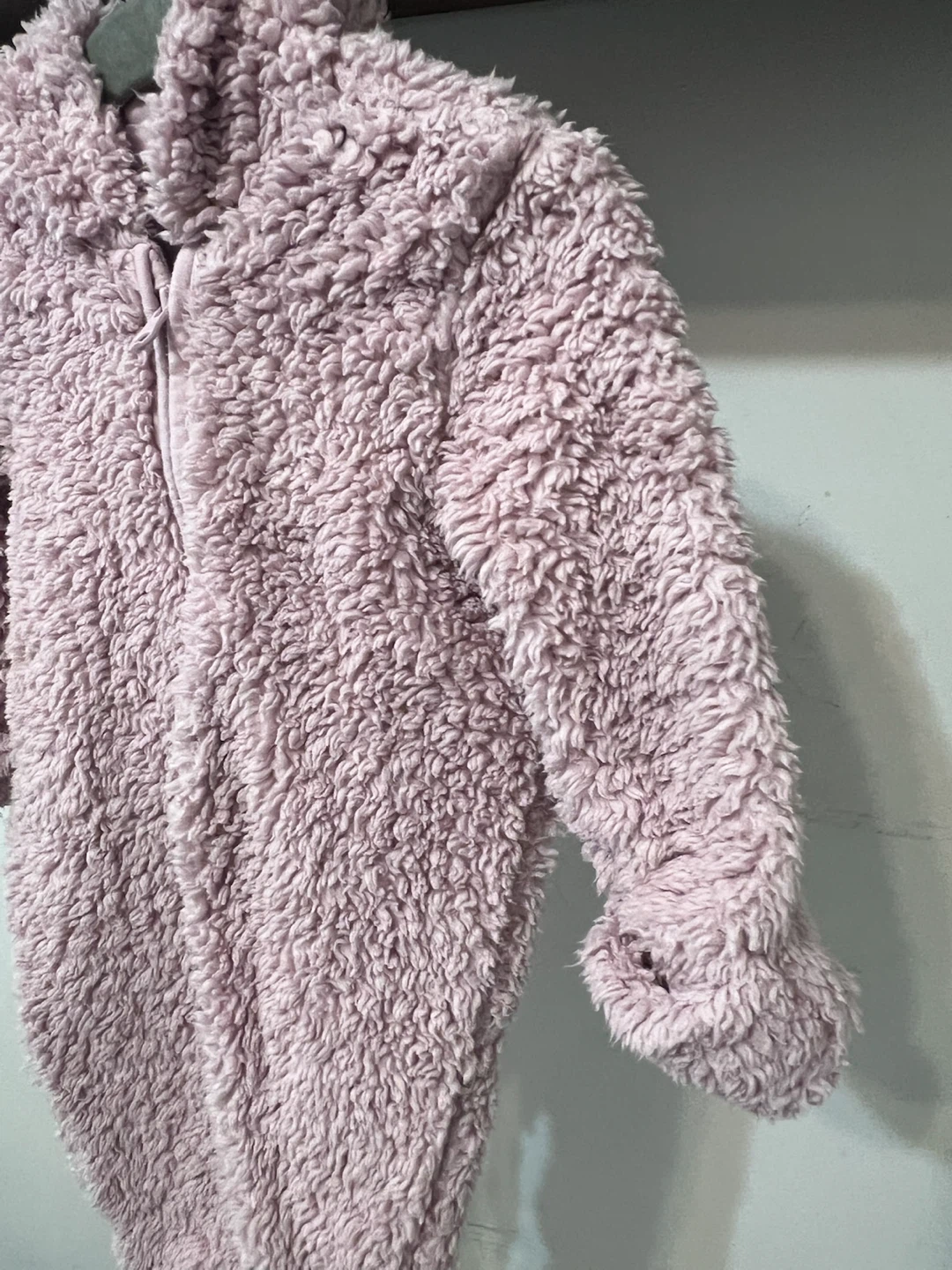 🩷 Gap Baby Teddy Sherpa One-Piece – Primitive Pink - photo 2