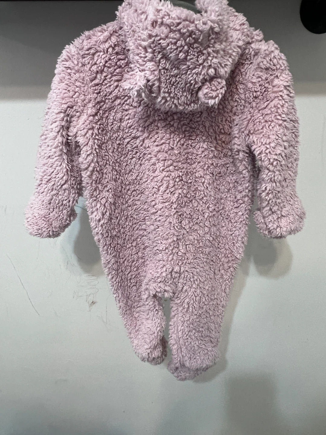 🩷 Gap Baby Teddy Sherpa One-Piece – Primitive Pink - photo 3