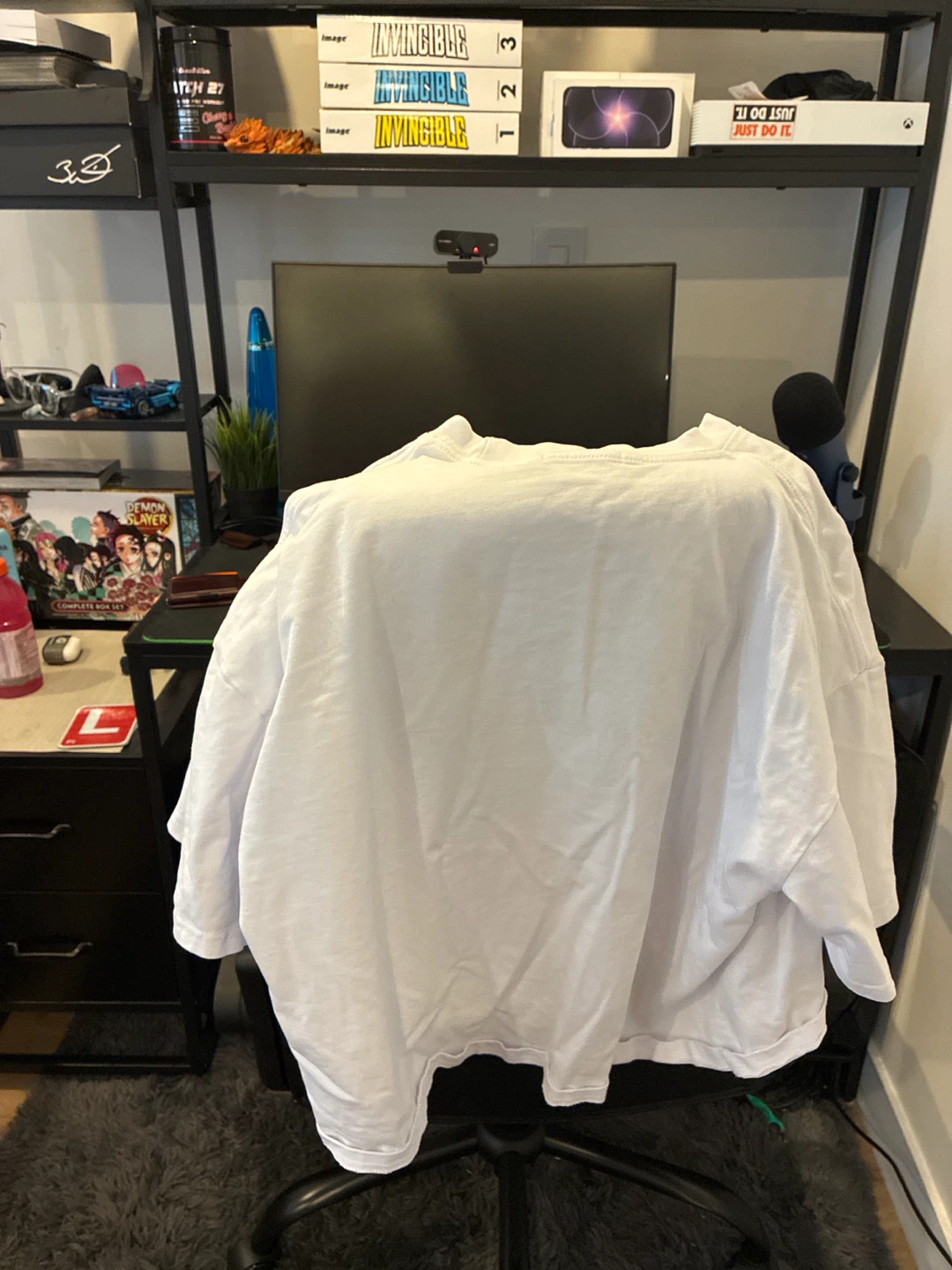 White T-Shirt with Eye Graphic - photo 2