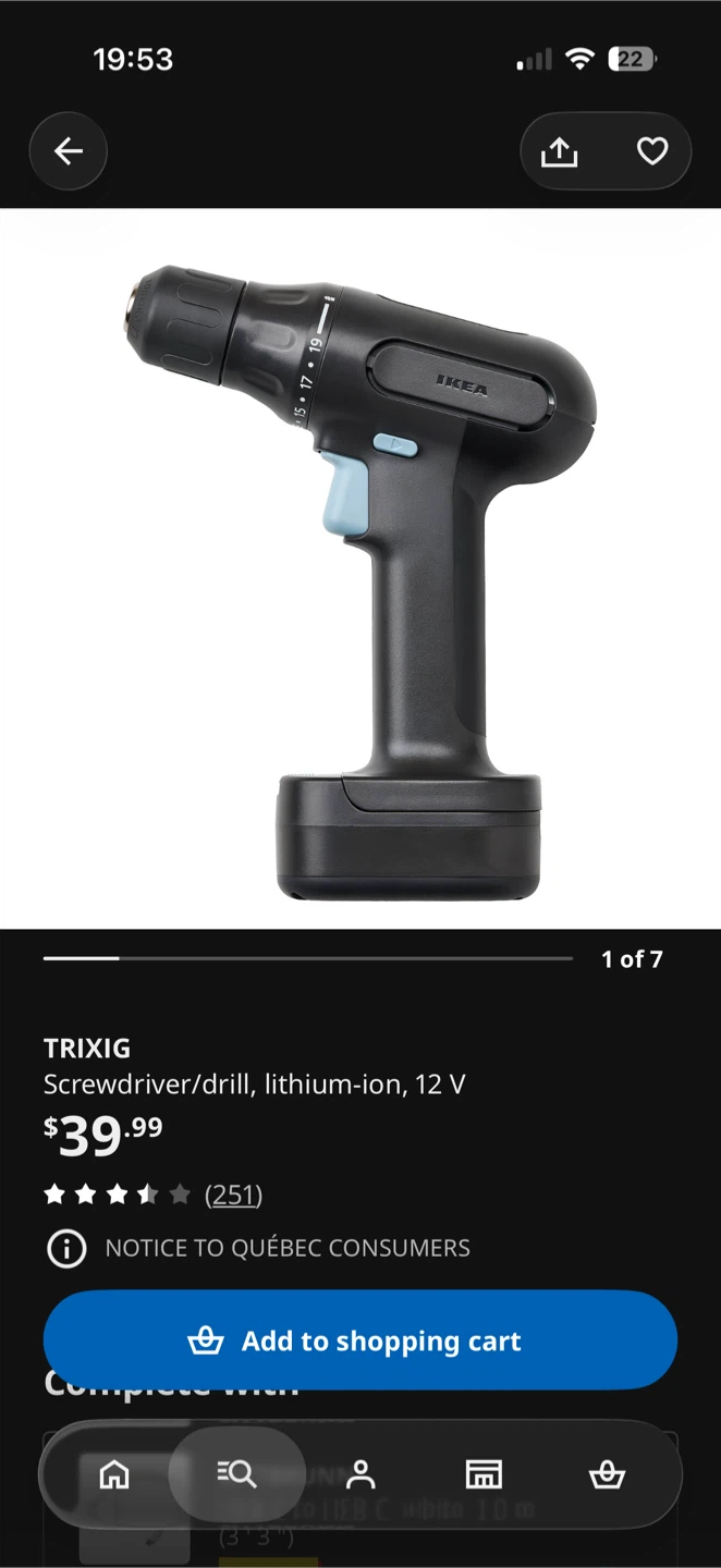 IKEA TRIXIG 12V Cordless Power Drill / Screwdriver - photo 2