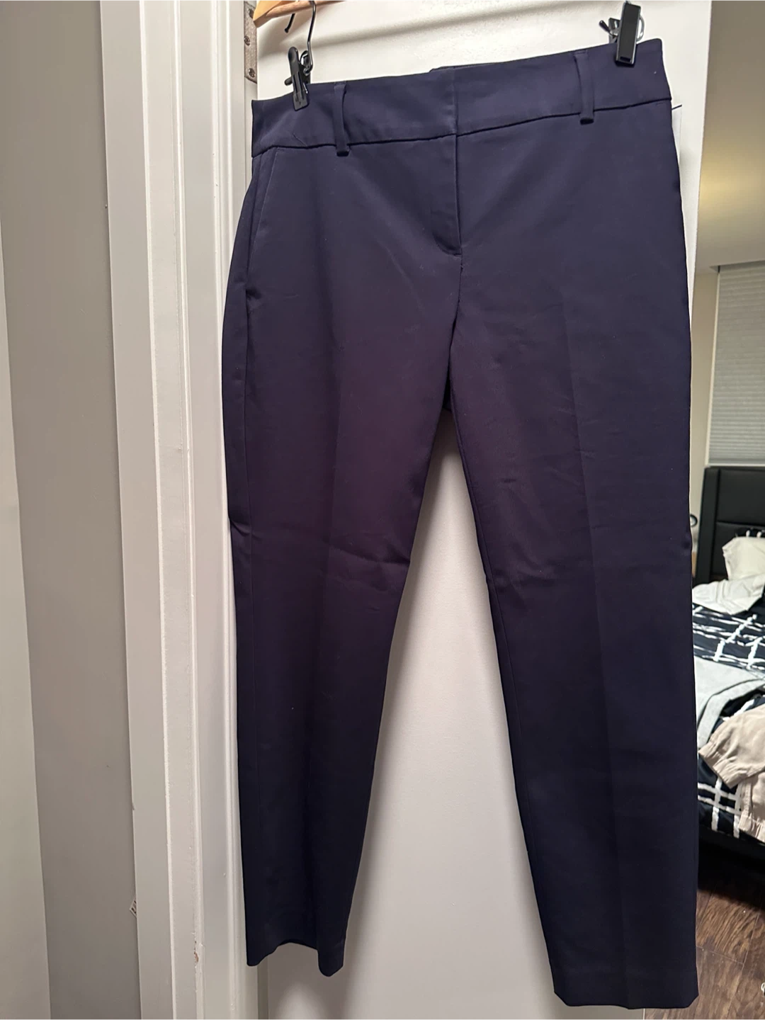Blue Slim Leg Ankle Pants