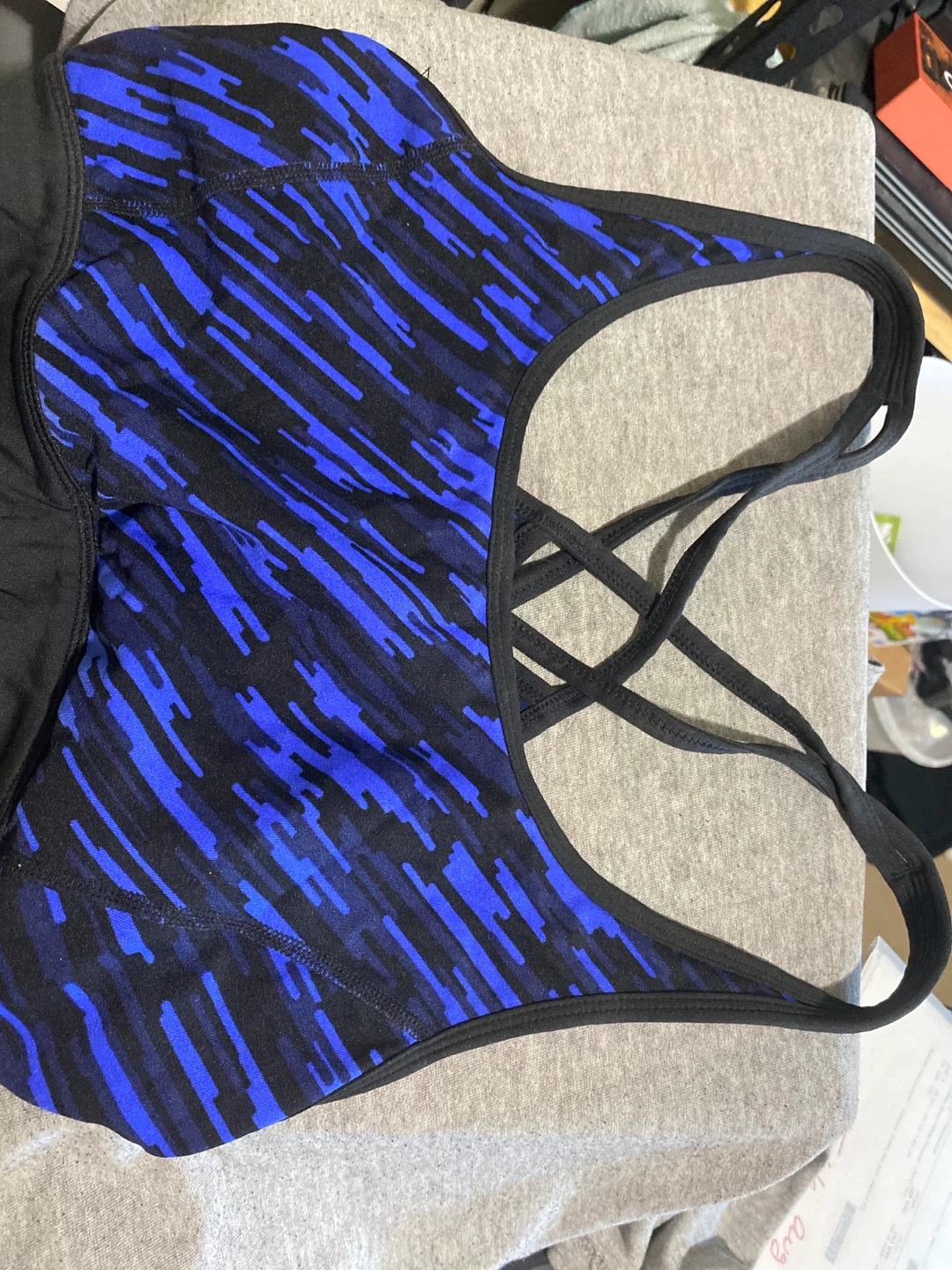 Lululemon Strappy Sports Bra Blue Black