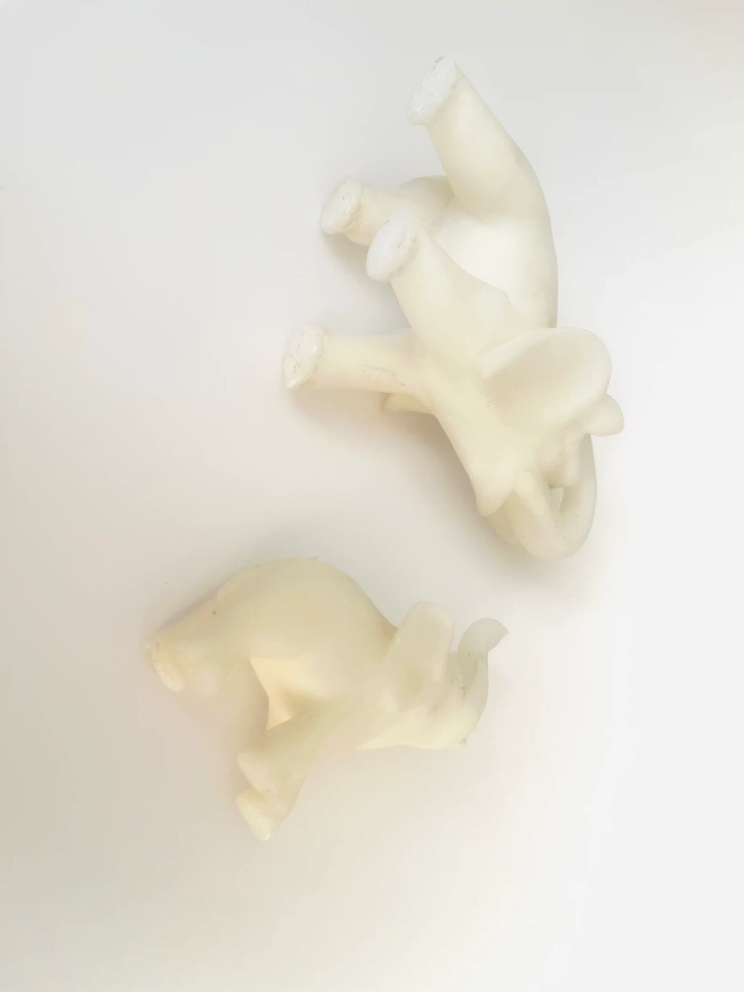 Alabaster Stone Elephant Figurines (2) - photo 4