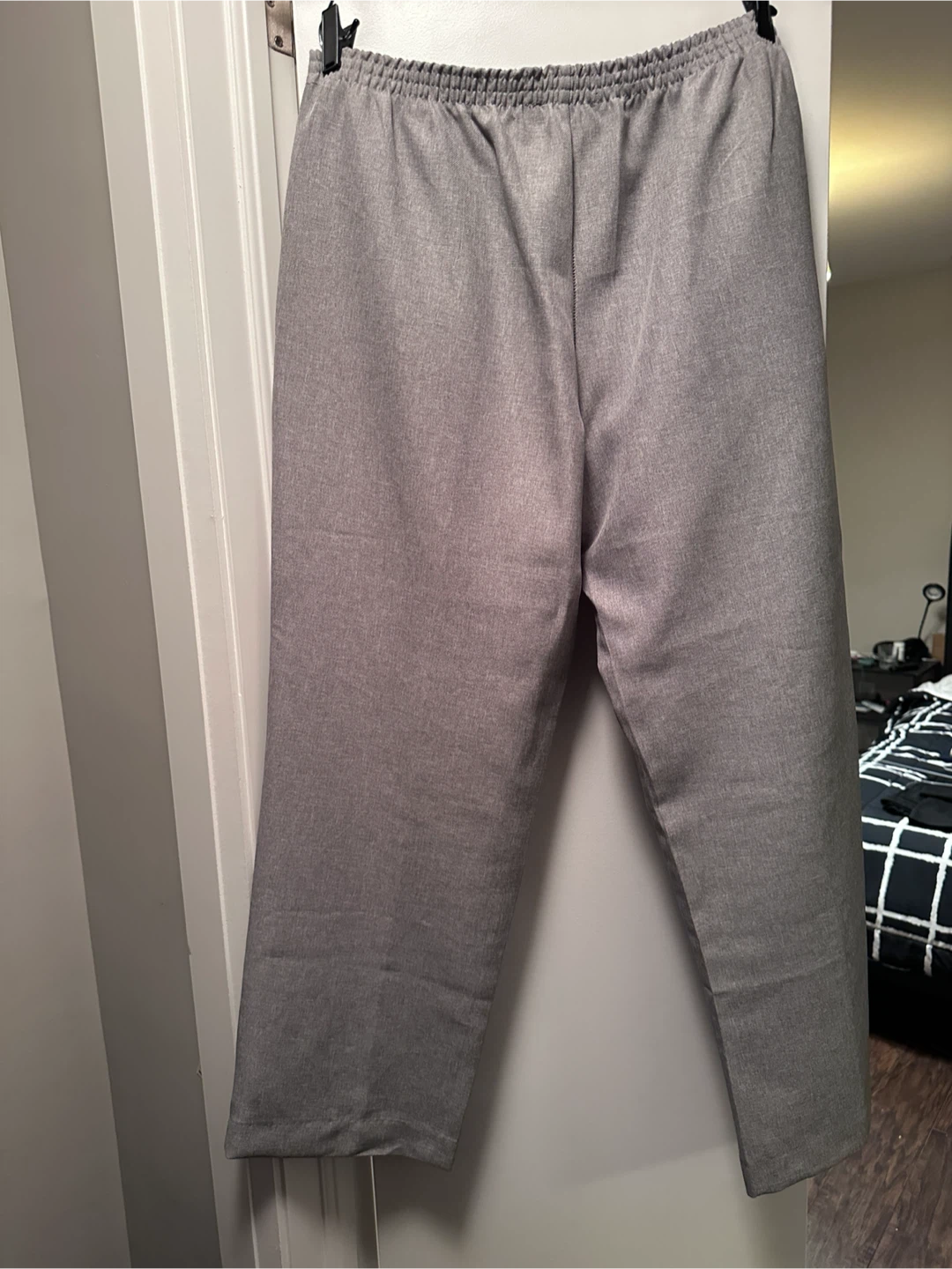 Grey Petite Elastic Waist Pants - photo 3