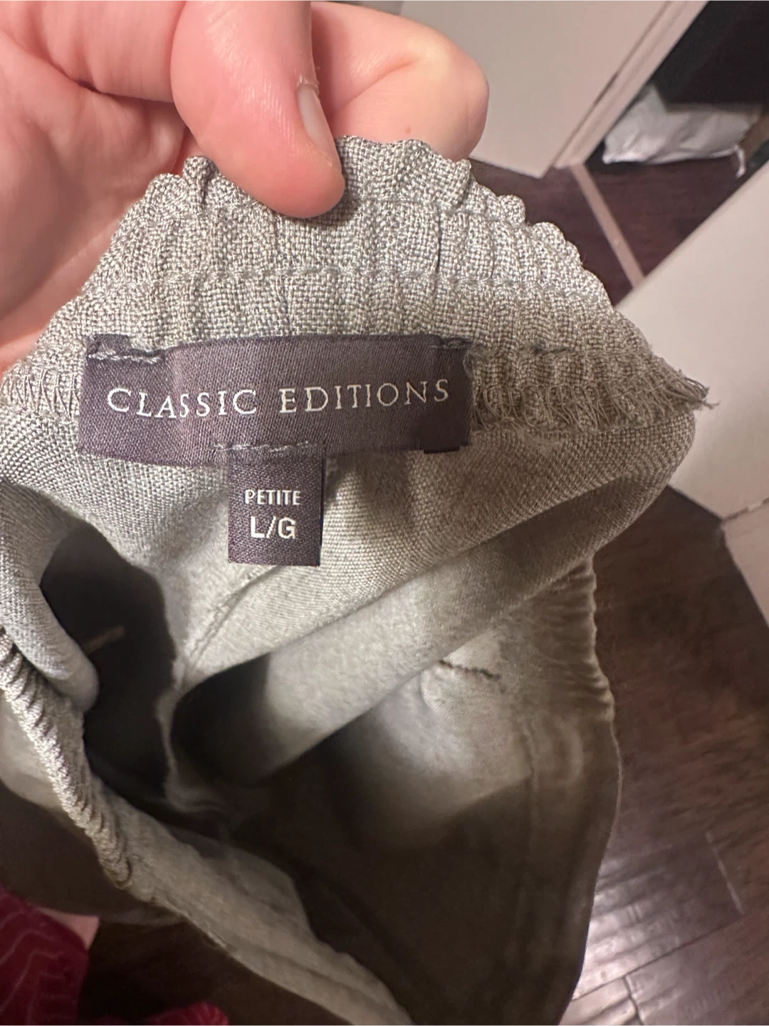 Grey Petite Elastic Waist Pants - photo 4