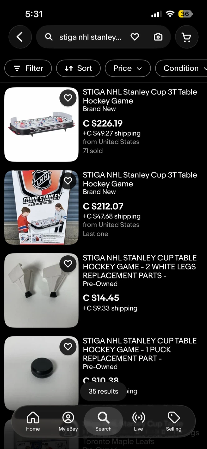 STIGA NHL Stanley Cup 3T Hockey Table [WOULD LIKE GONE ASAP] - photo 5