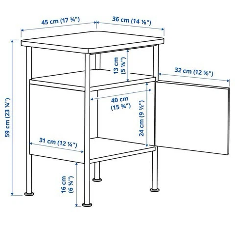 IKEA GRAFJALLET nightstand - photo 2