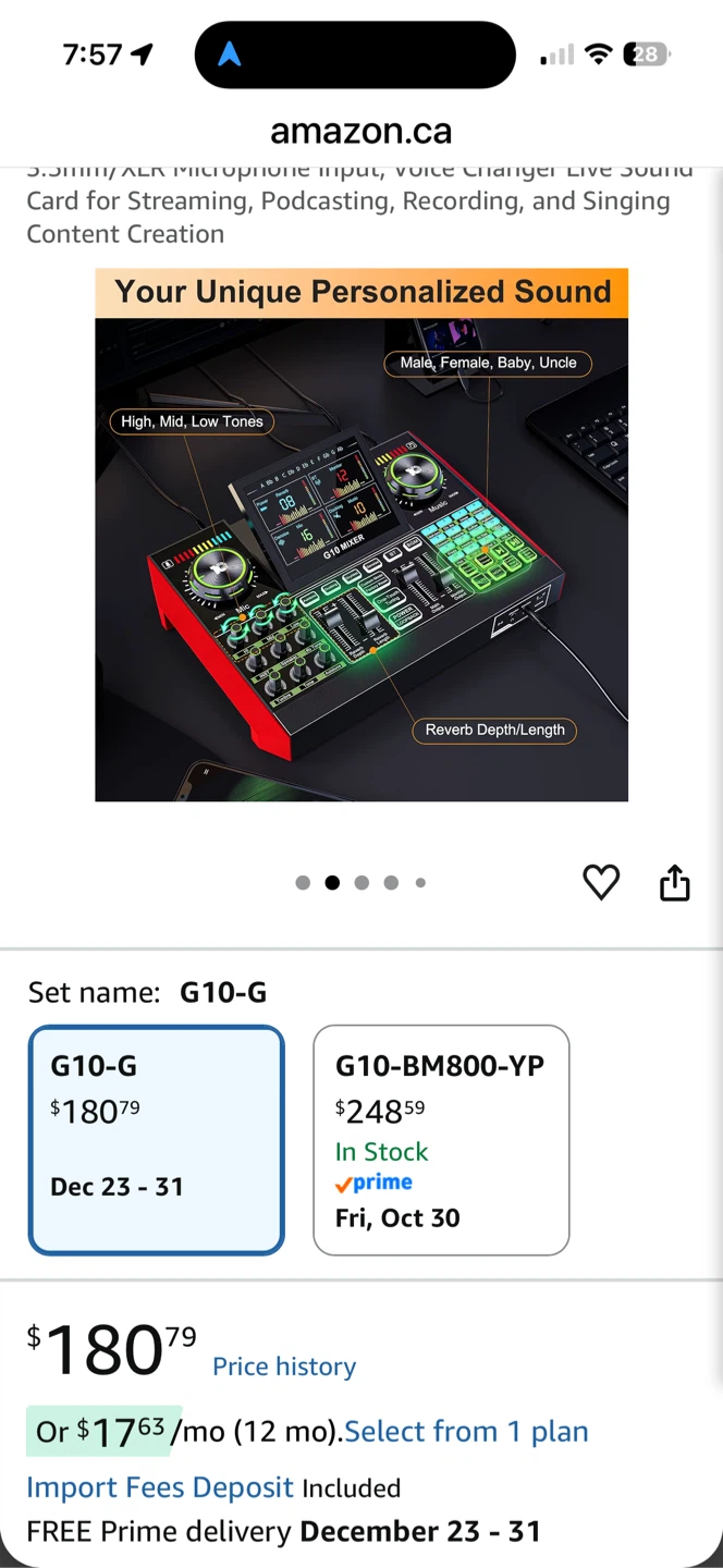 G10 Audio Mixer