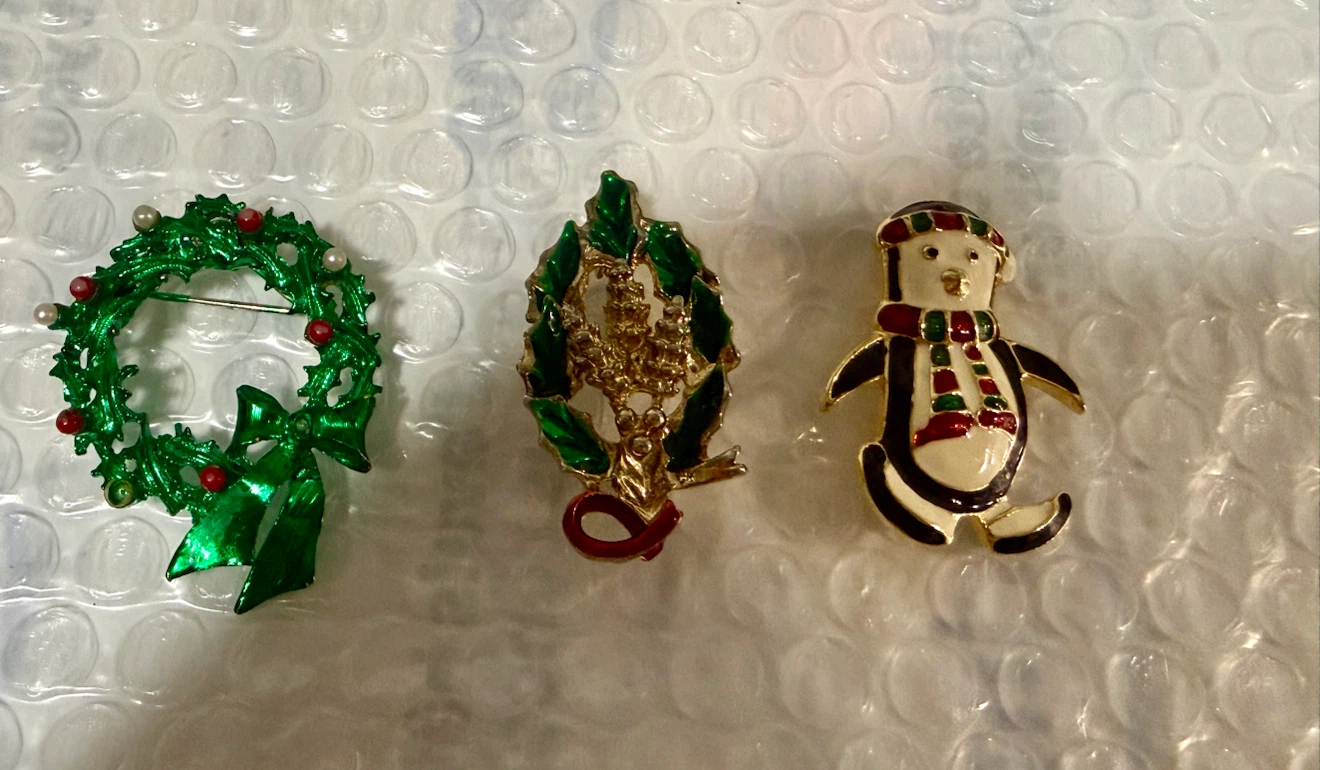 Set of 3 Christmas holiday pins $20 for all