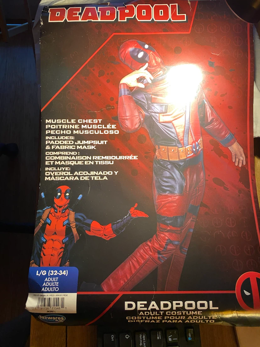 Marvel Deadpool Adult Costume Size L - photo 2
