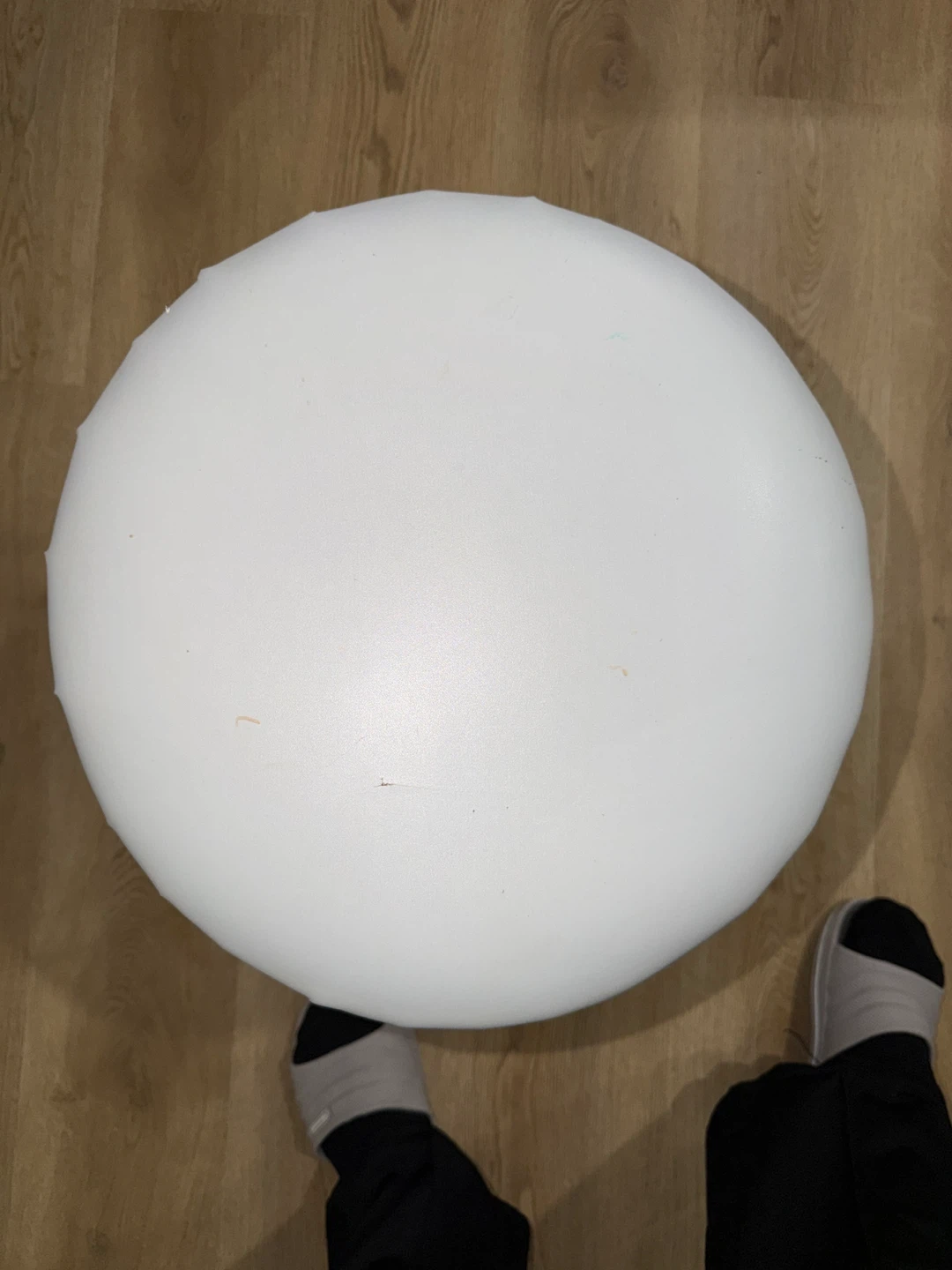 White Vanity Stool with Chrome Legs - photo 4