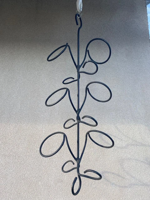 Wrought Iron Hanging Wine Rack – Holds 6 Bottles - photo 2
