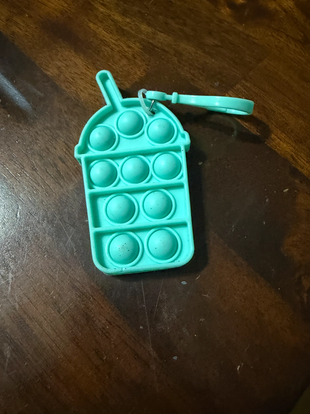 Mint Green Bubble Tea Pop-It Keychain