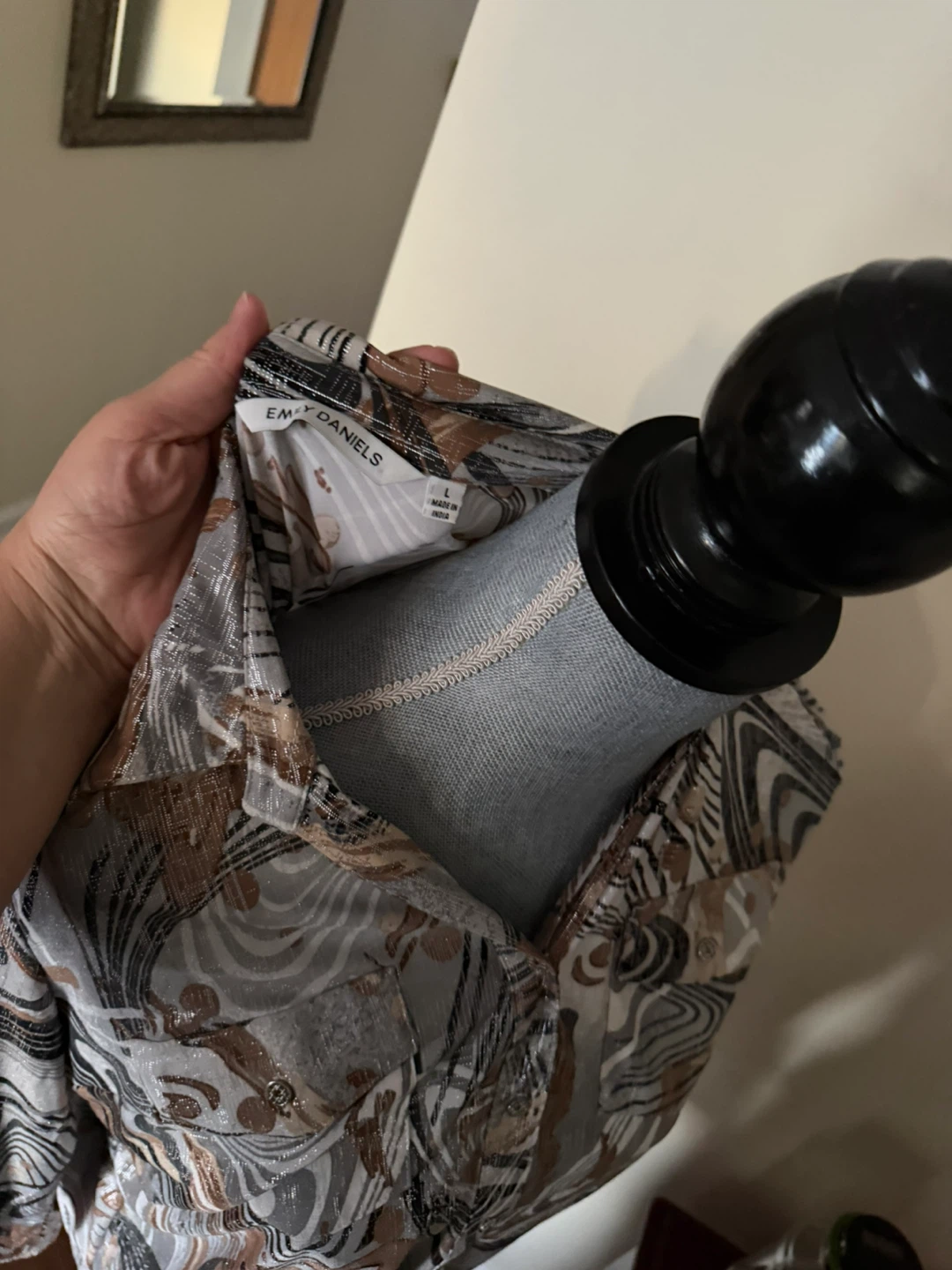 Emely Daniels Abstract Print Button-Down Shirt - photo 3