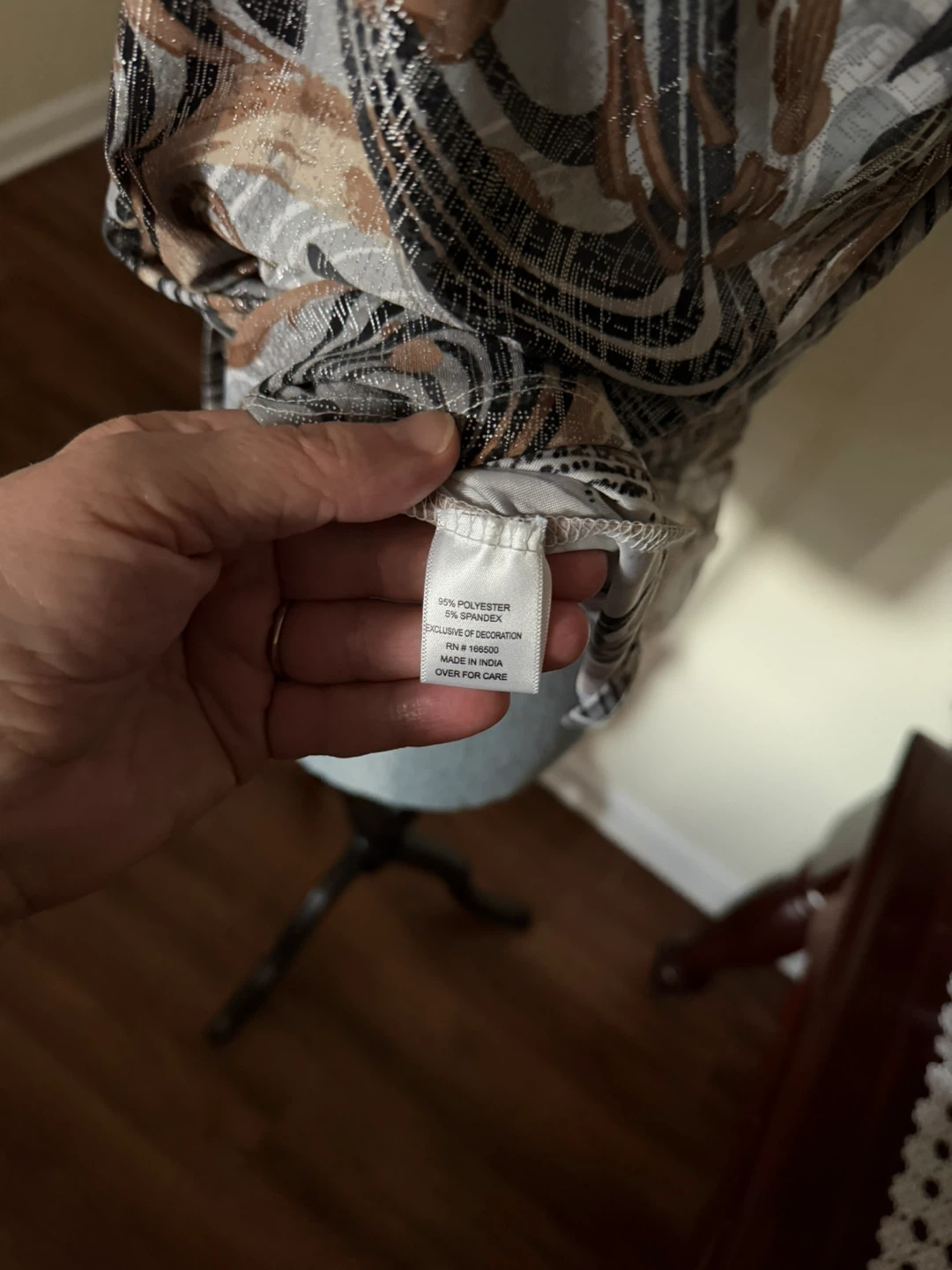 Emely Daniels Abstract Print Button-Down Shirt - photo 4
