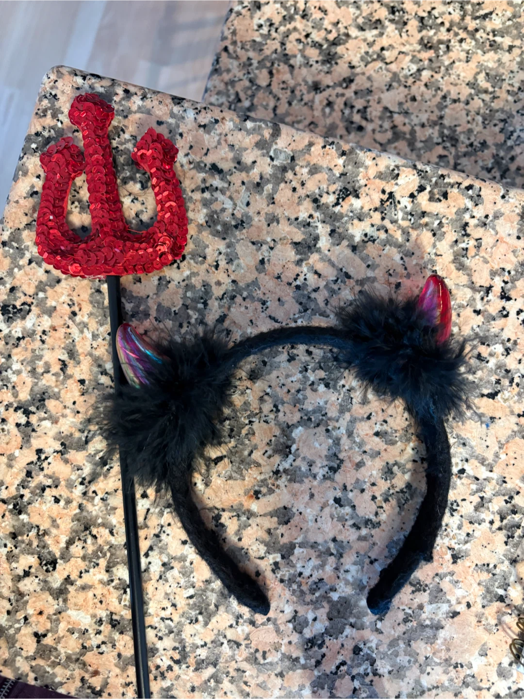 Devil Horns Headband and Trident Set