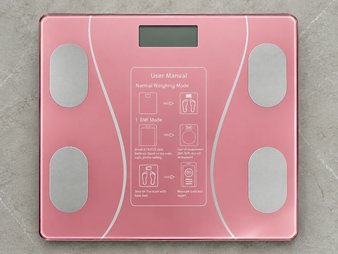 Pink Digital Body Composition Scale