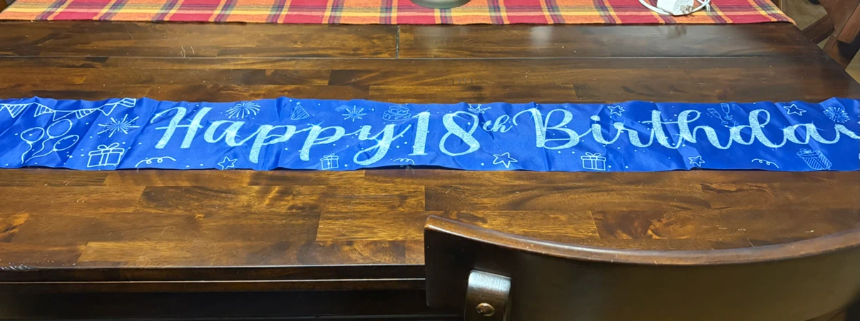 Blue Happy 18th Birthday Banner - photo 2