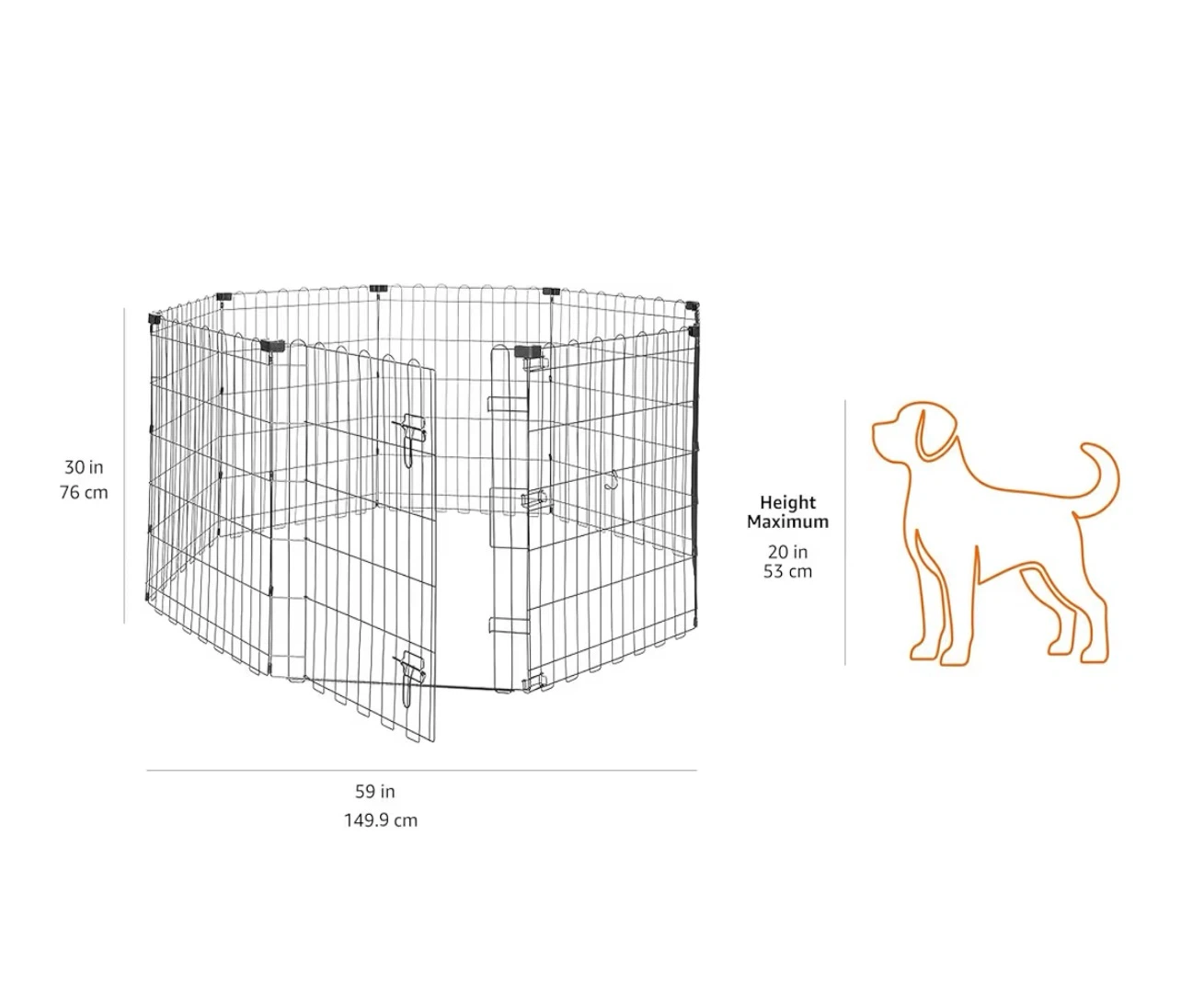 Metal Dog Playpen Amazon Basics - photo 2