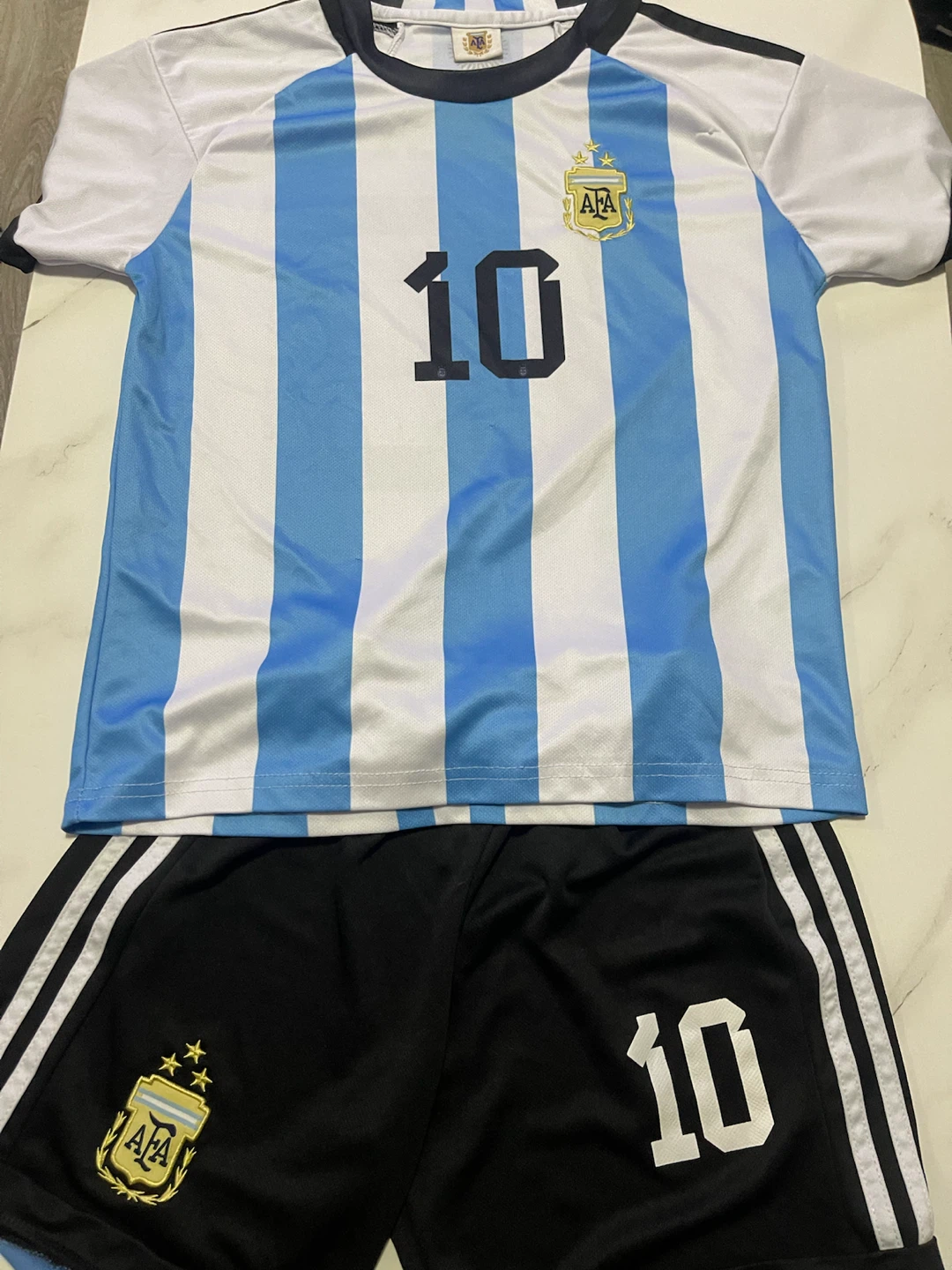 Argentina National Team Soccer Jersey and Shorts Set