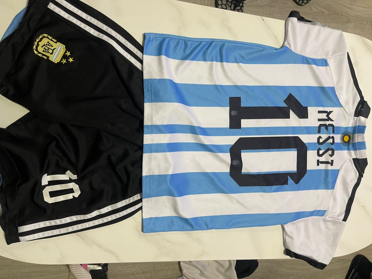 Argentina National Team Soccer Jersey and Shorts Set - photo 3