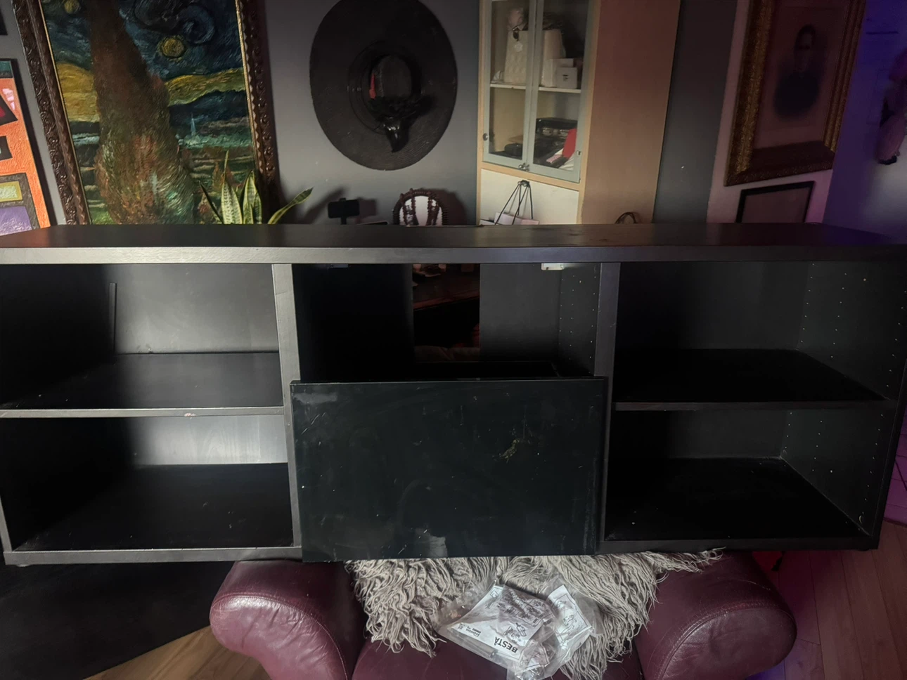 FREE.    IKEA Black TV stand