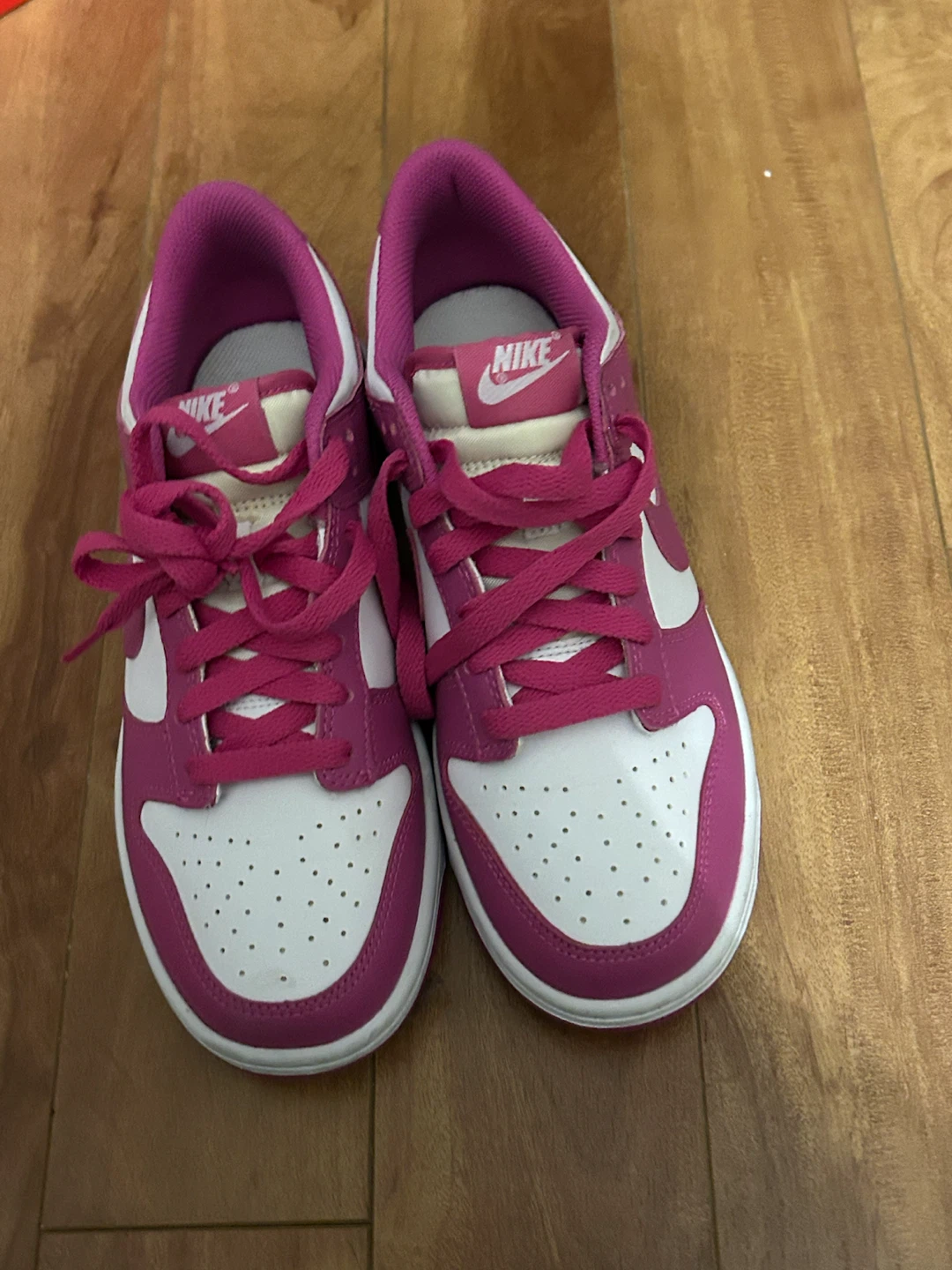 Nike Dunk Low Pink and White Sneakers - photo 2