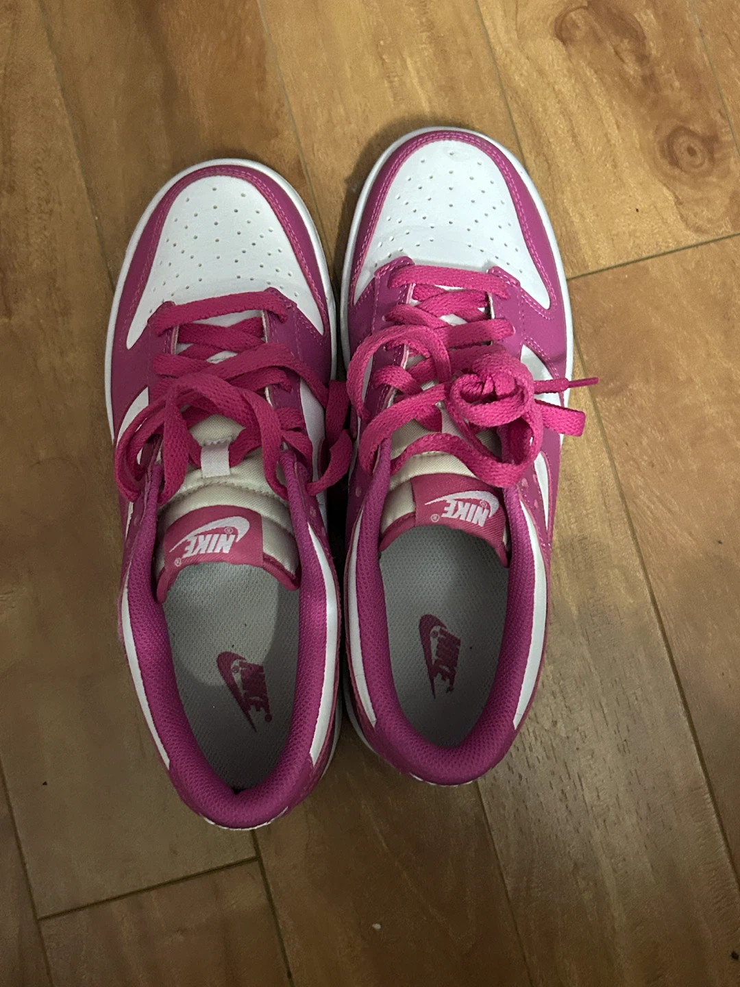 Nike Dunk Low Pink and White Sneakers - photo 4