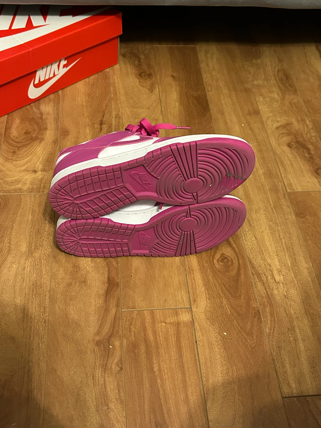 Nike Dunk Low Pink and White Sneakers - photo 5