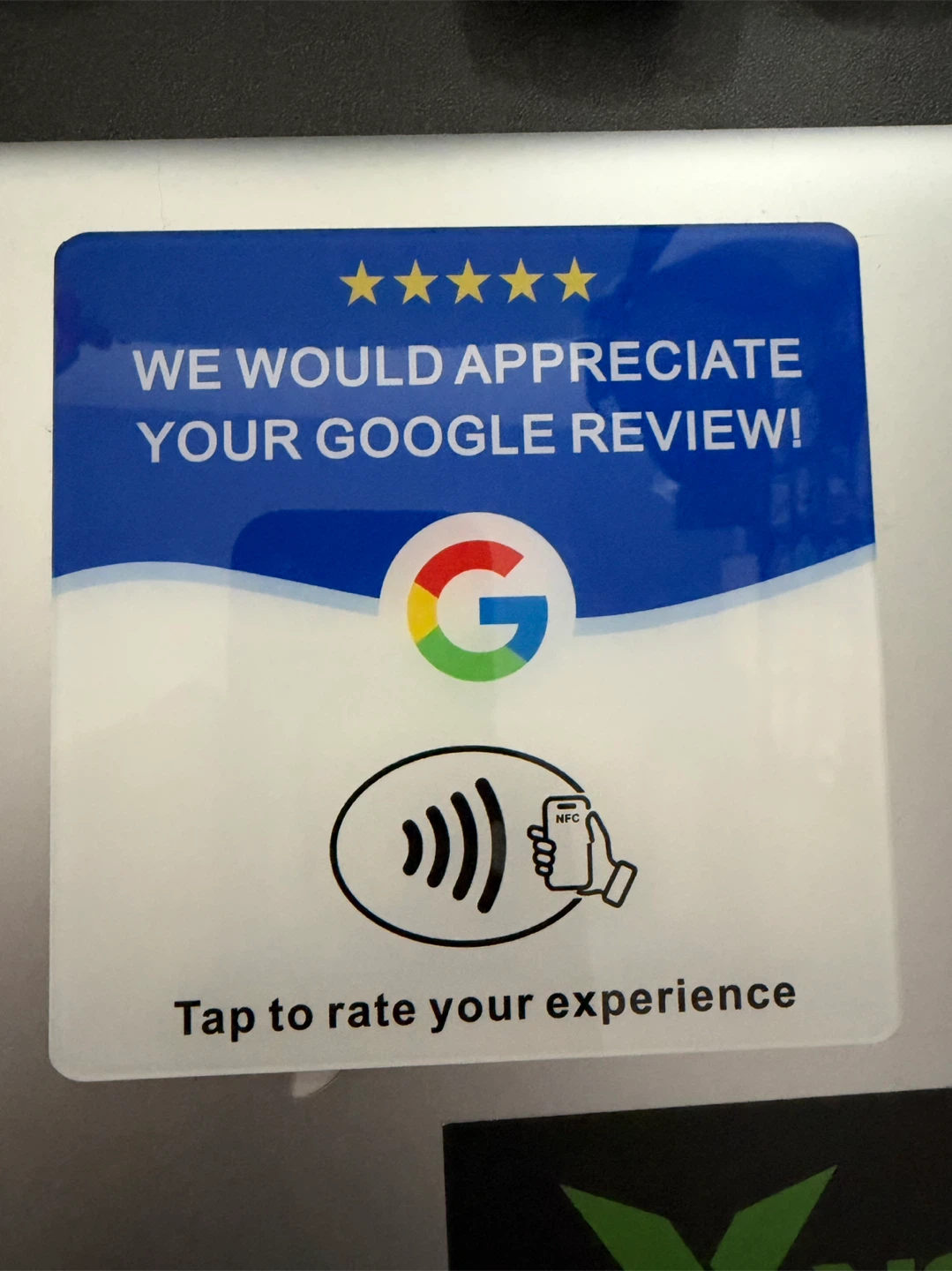Google Review NFC Tap Sign