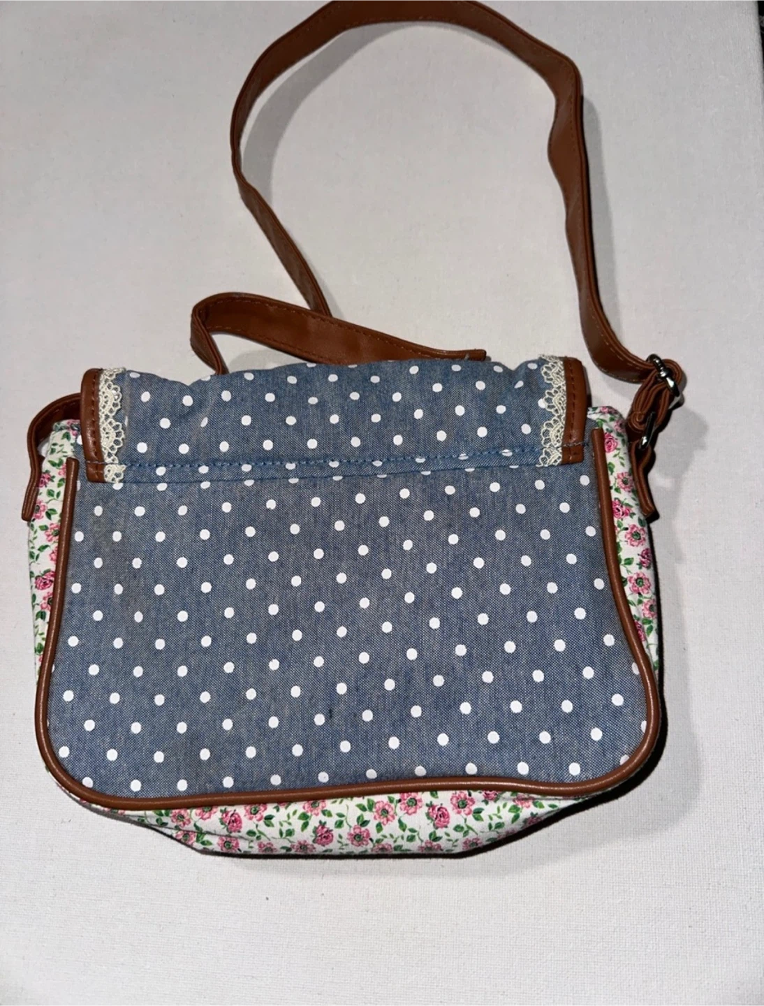 Floral and Polka Dot Crossbody Bag - photo 2