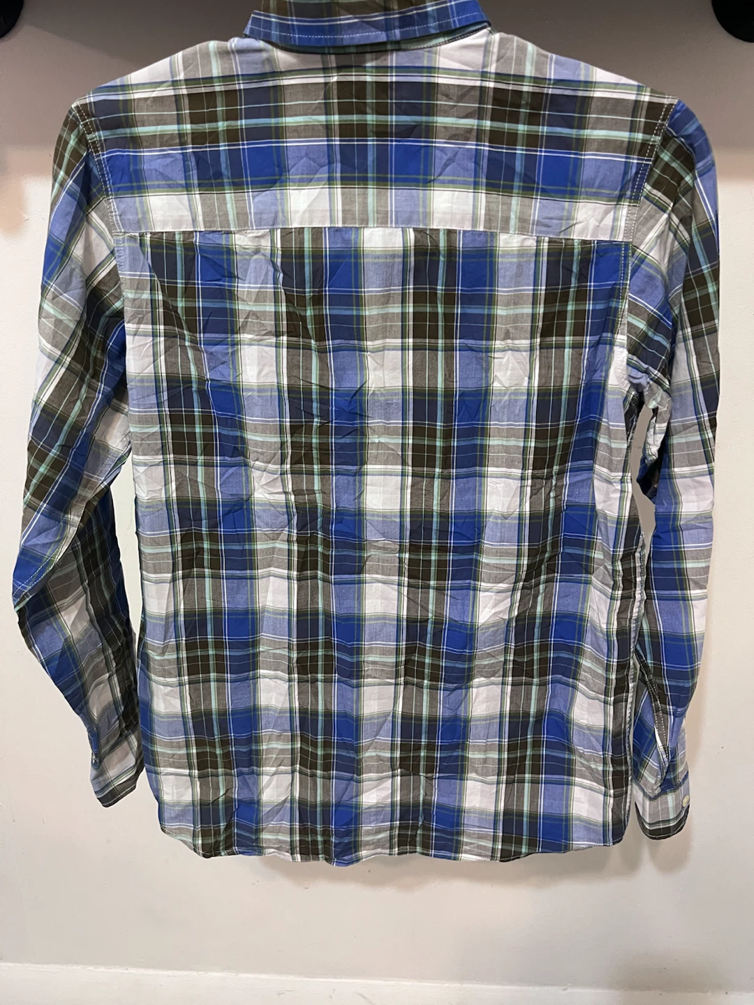 Lacoste Boys Plaid Long Sleeve Button-Up Shirt – Size 14 - photo 5