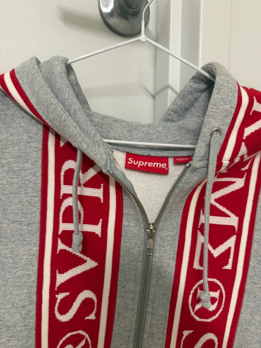 Supreme Roman Zip Up Hooded Sweatshirt - photo 3