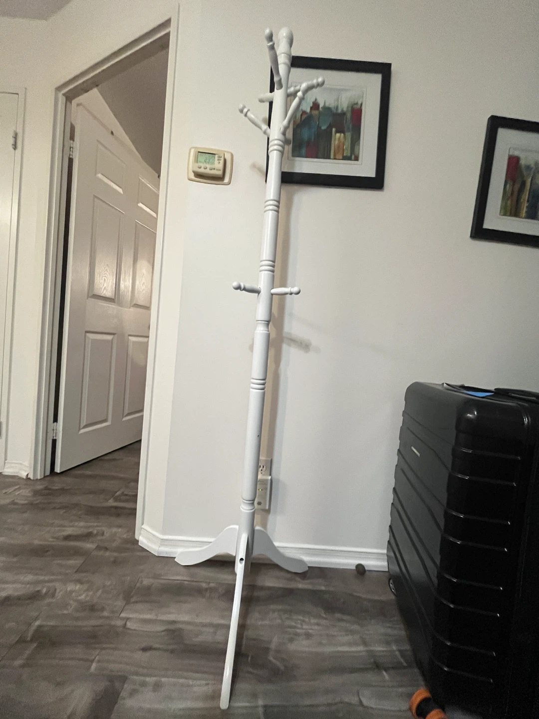 White Wooden Coat Rack