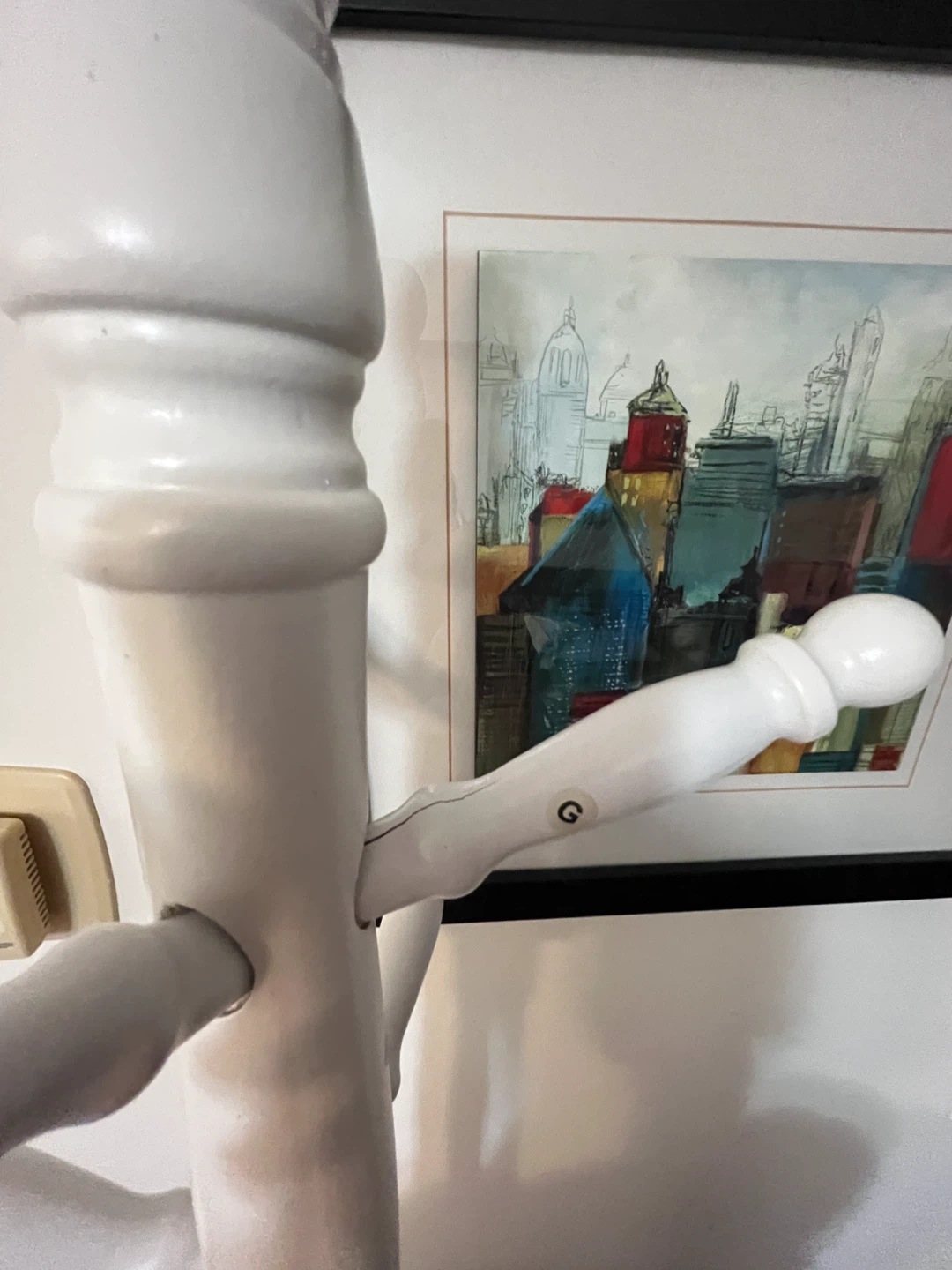 White Wooden Coat Rack - photo 2