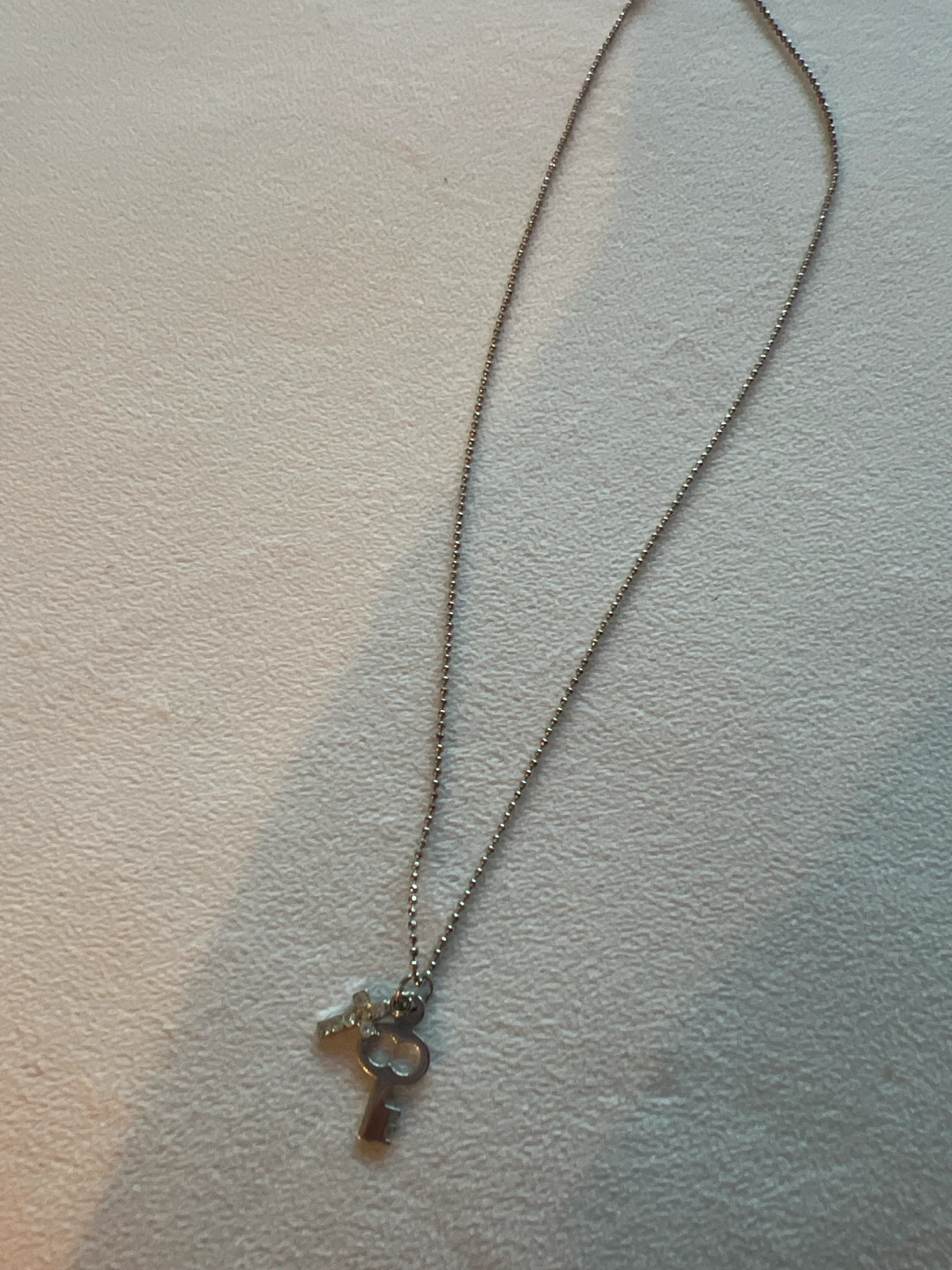 Silver cross necklace