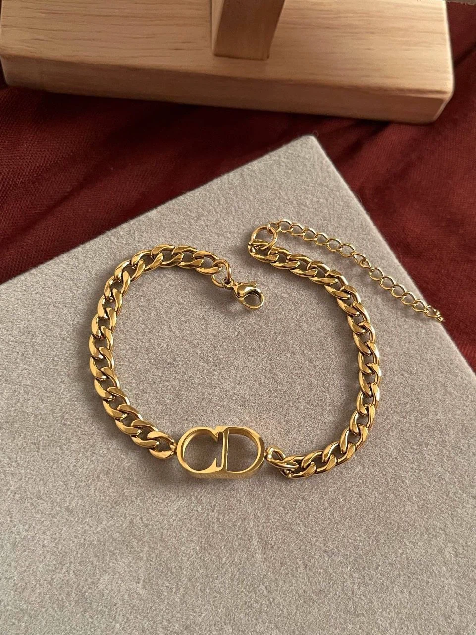 Christian Dior Gold CD Bracelet