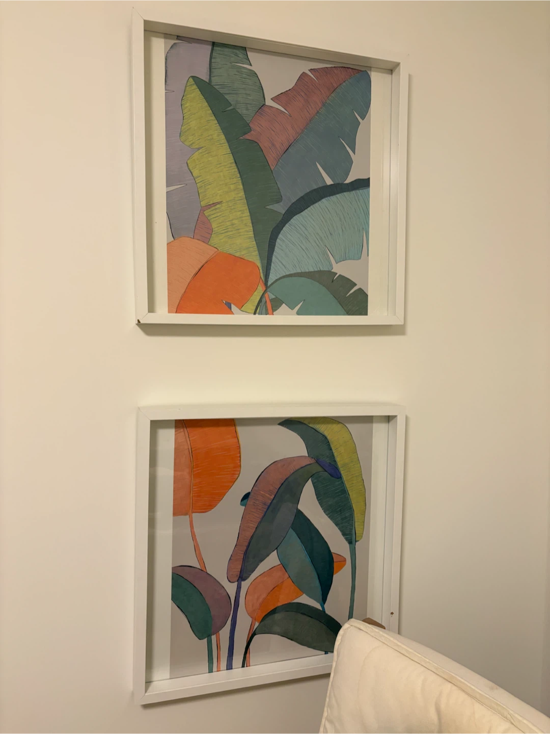 Two IKEA RIBBA white frames + Botanical Prints