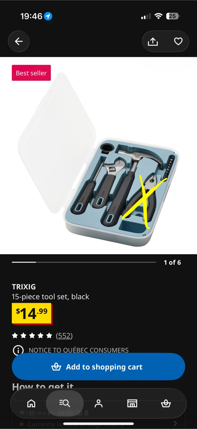 IKEA TRIXIG Tool Set with Storage Case (no pilers) - photo 2