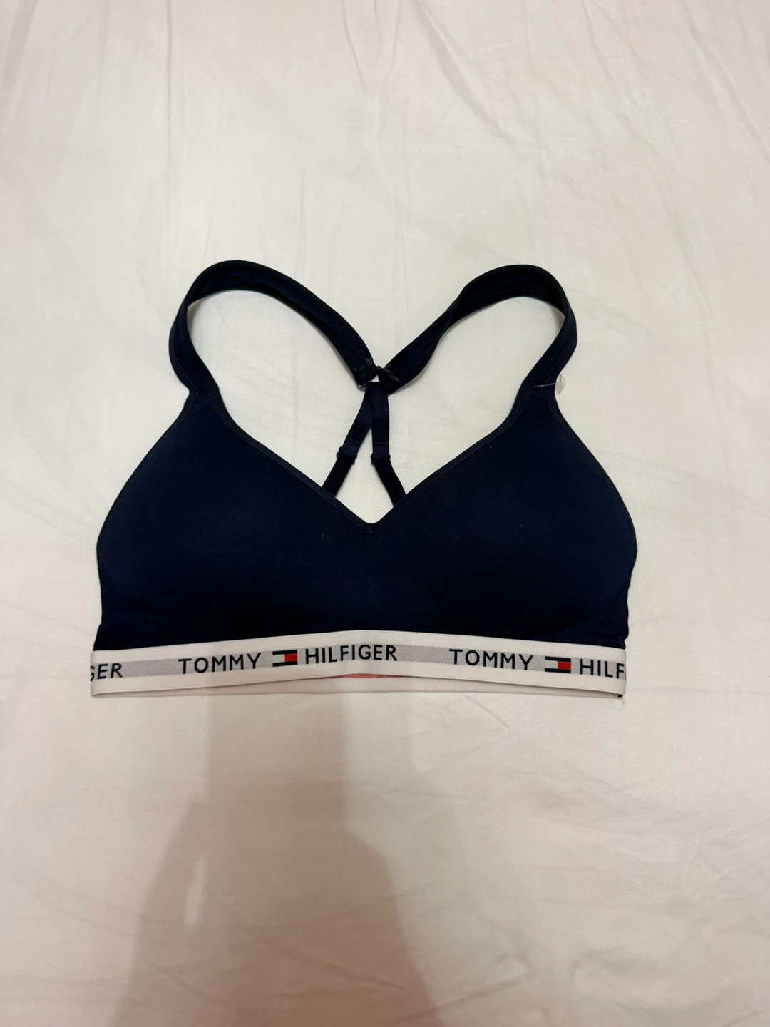 Tommy Hilfiger Navy Wireless Bralette with Logo Elastic Band - photo 2
